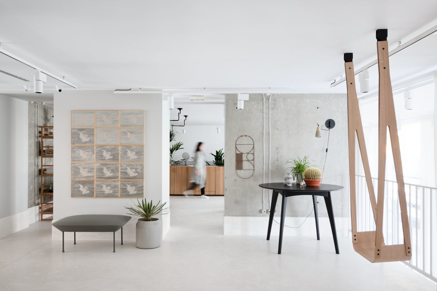 Minimalist Wood Indoor Swing