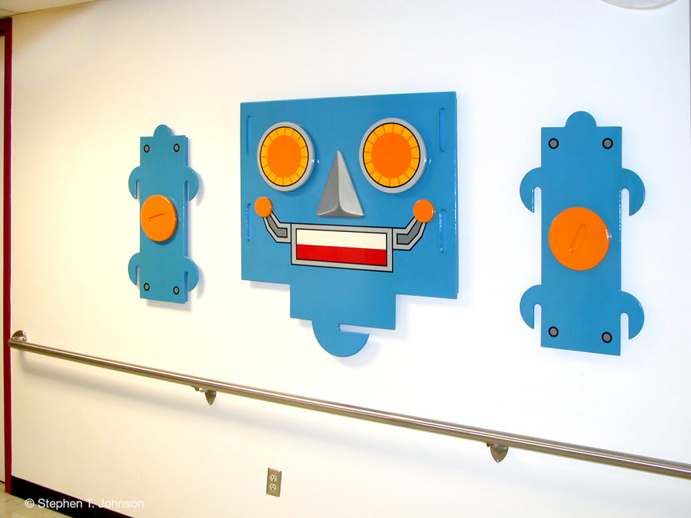 little blue robot