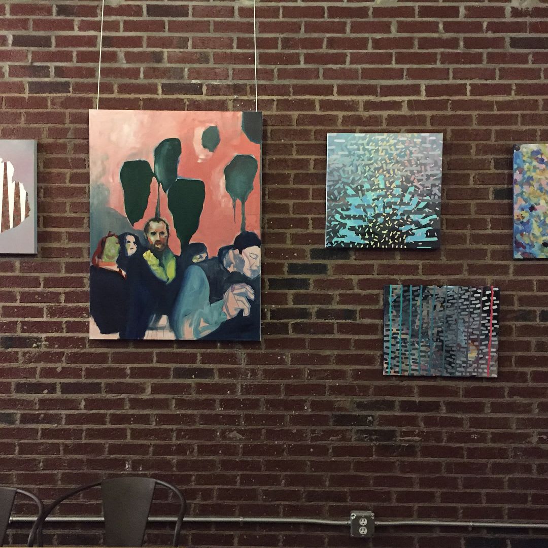 Paintings by Mercedes Llanos seen at Hutton & Smith Brewing Co., Chattanooga Wescover