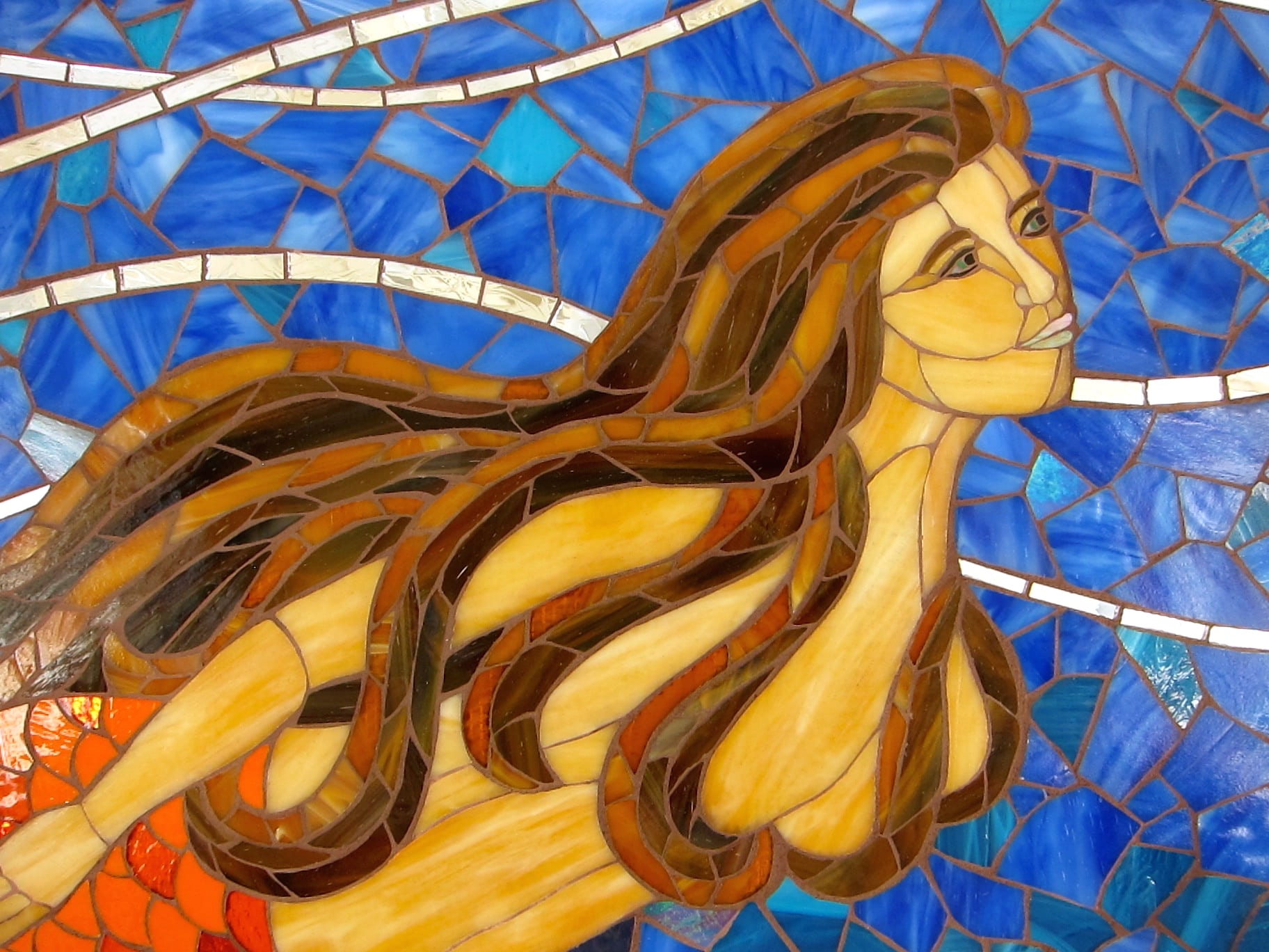 Mermaid Mosaic Mural by Rachel Rodi seen at Norfolk Premium Outlets 