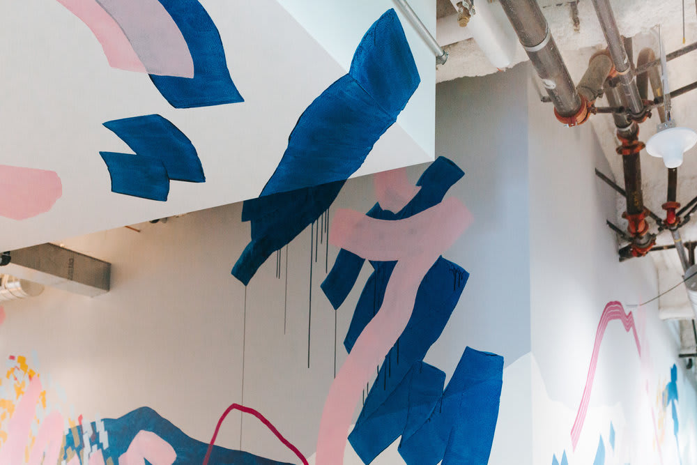 Mural in YouTube by Heather Day seen at YouTube, LLC, San Bruno Wescover