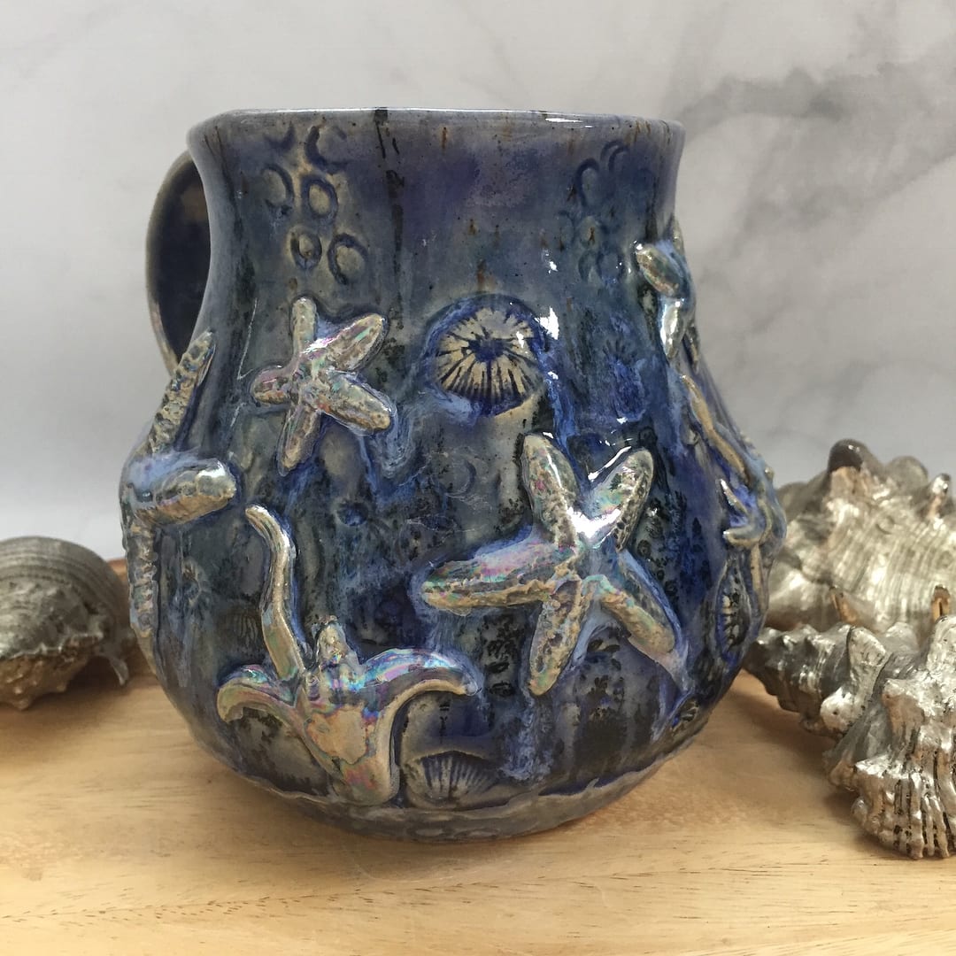 Mermaid Mug by Queen Bee Pottery seen at Queen Bee Pottery Studio