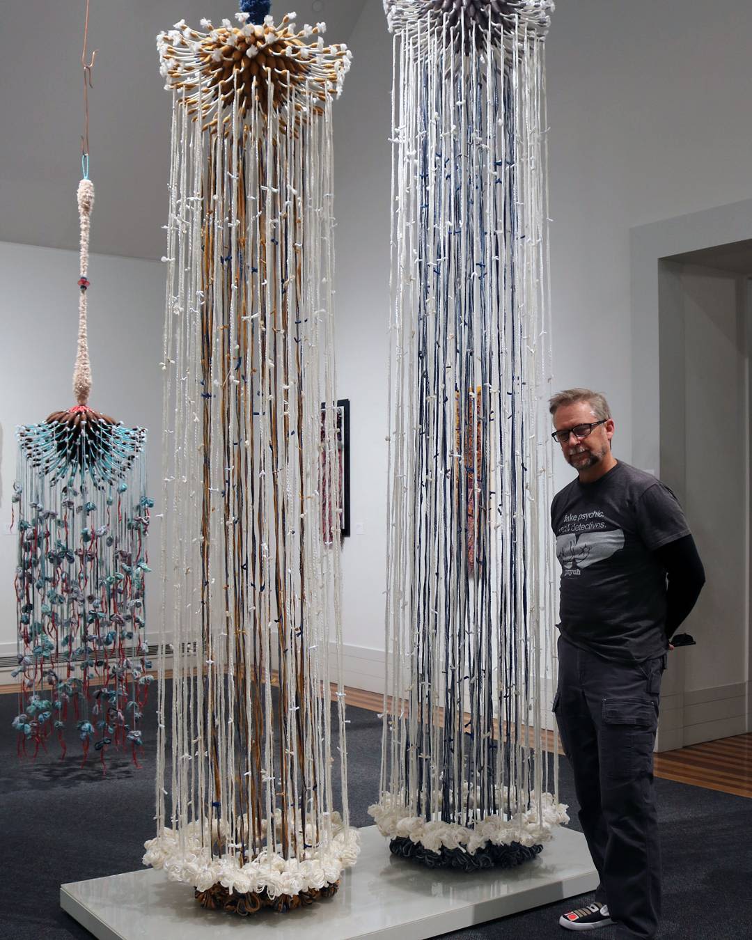 Fiber Sculptures by Joel S. Allen seen at University of Nebraska Omaha