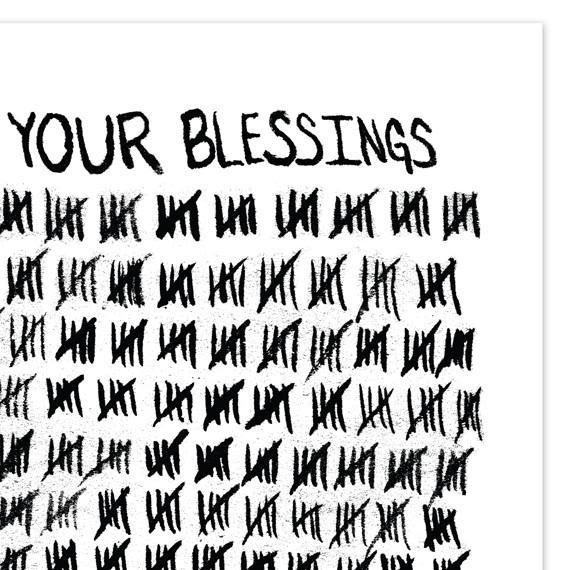 When Counting Our Blessings Editable Chalkboard Stencil