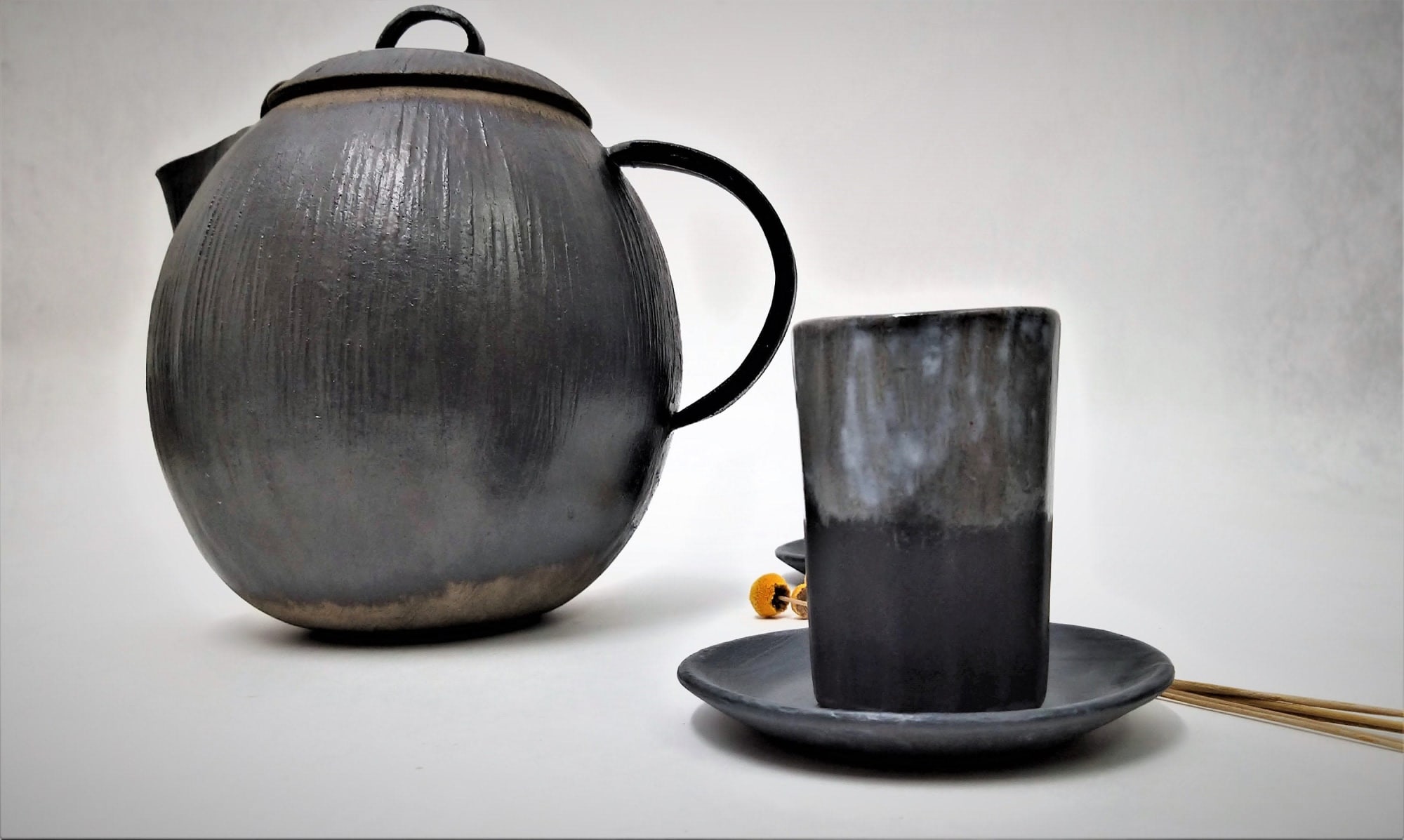 Handmade Ceramic Tea Set with Teapot and Cups by YomYomceramic