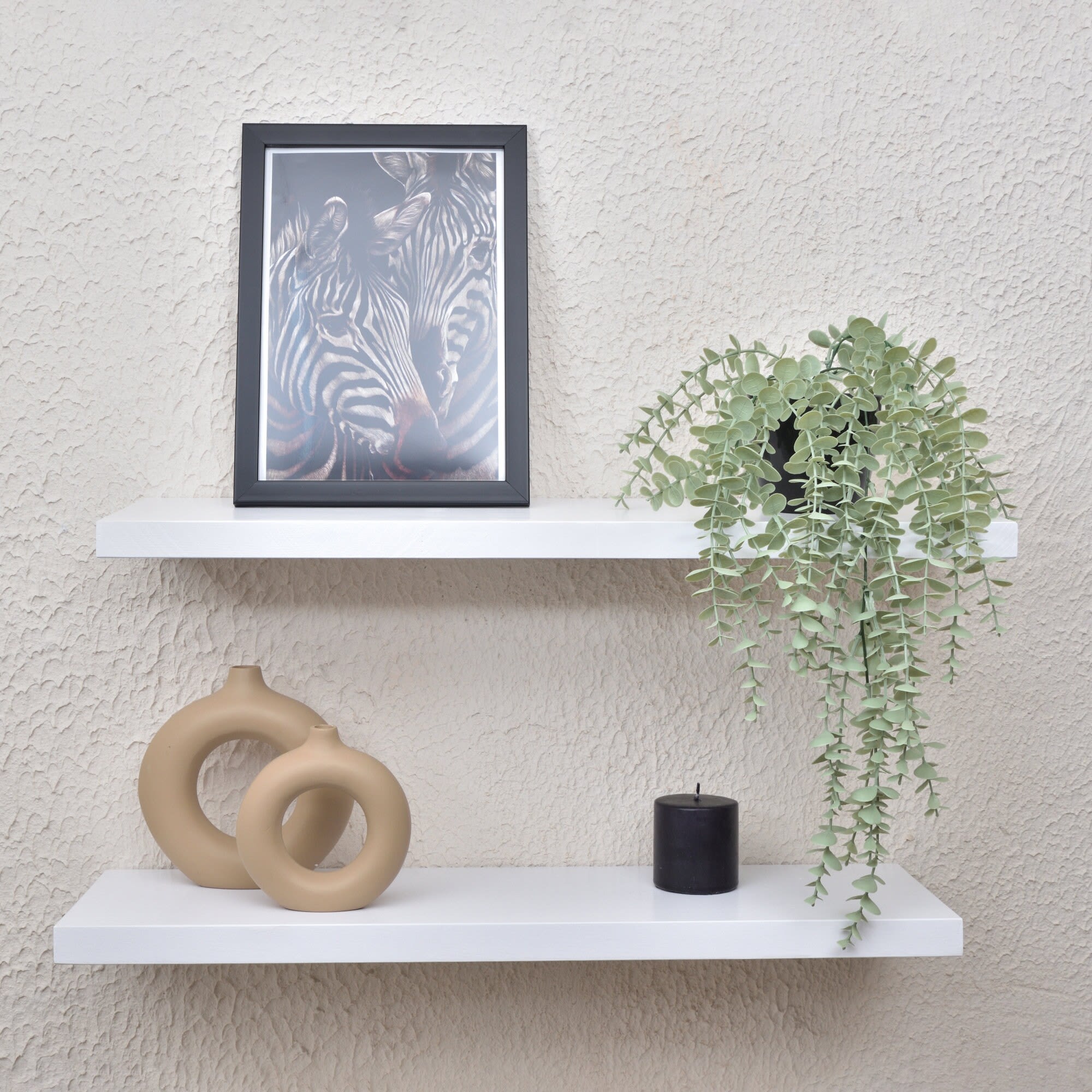 White Floating Shelves, Book Shelves, Floating Wood Shelves, by