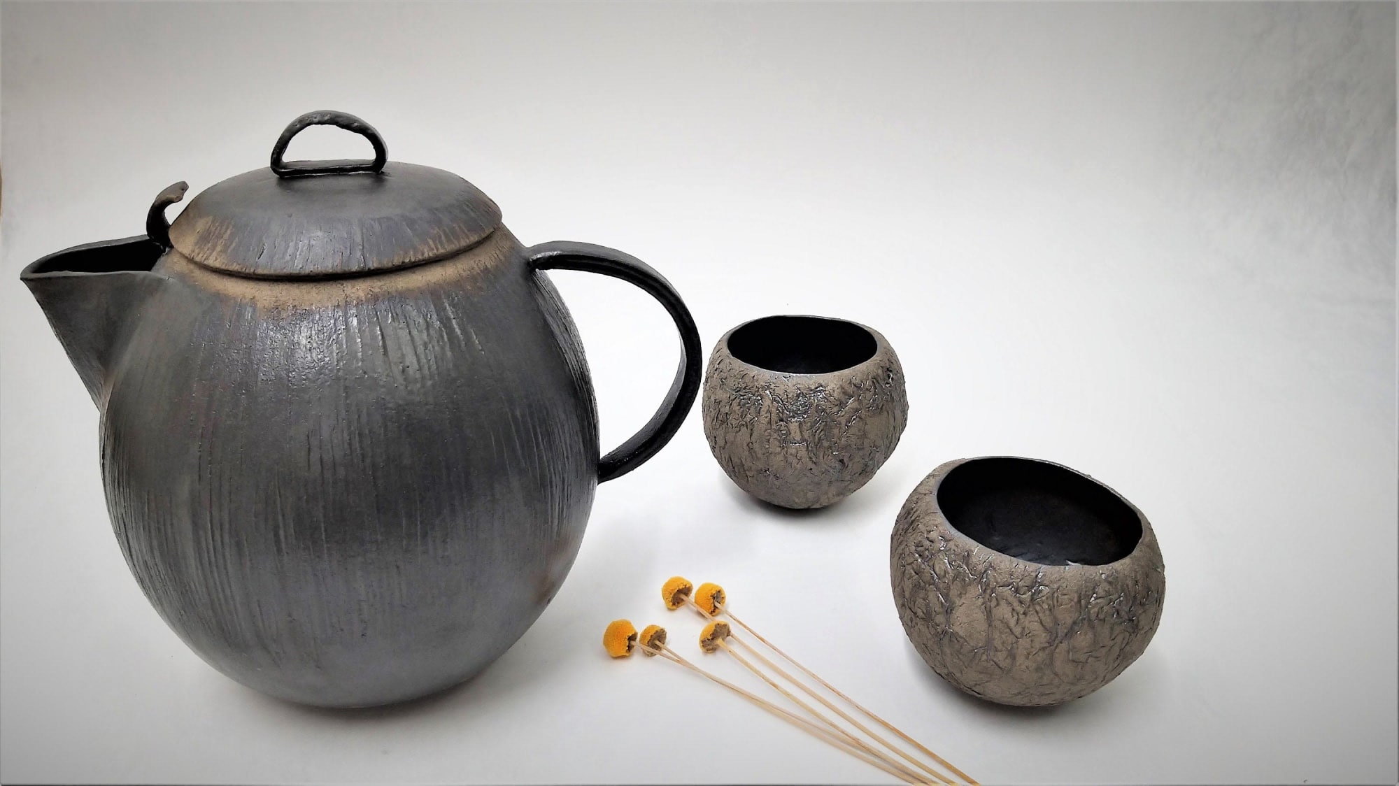 Handmade Ceramic Tea Set with Teapot and Cups by YomYomceramic