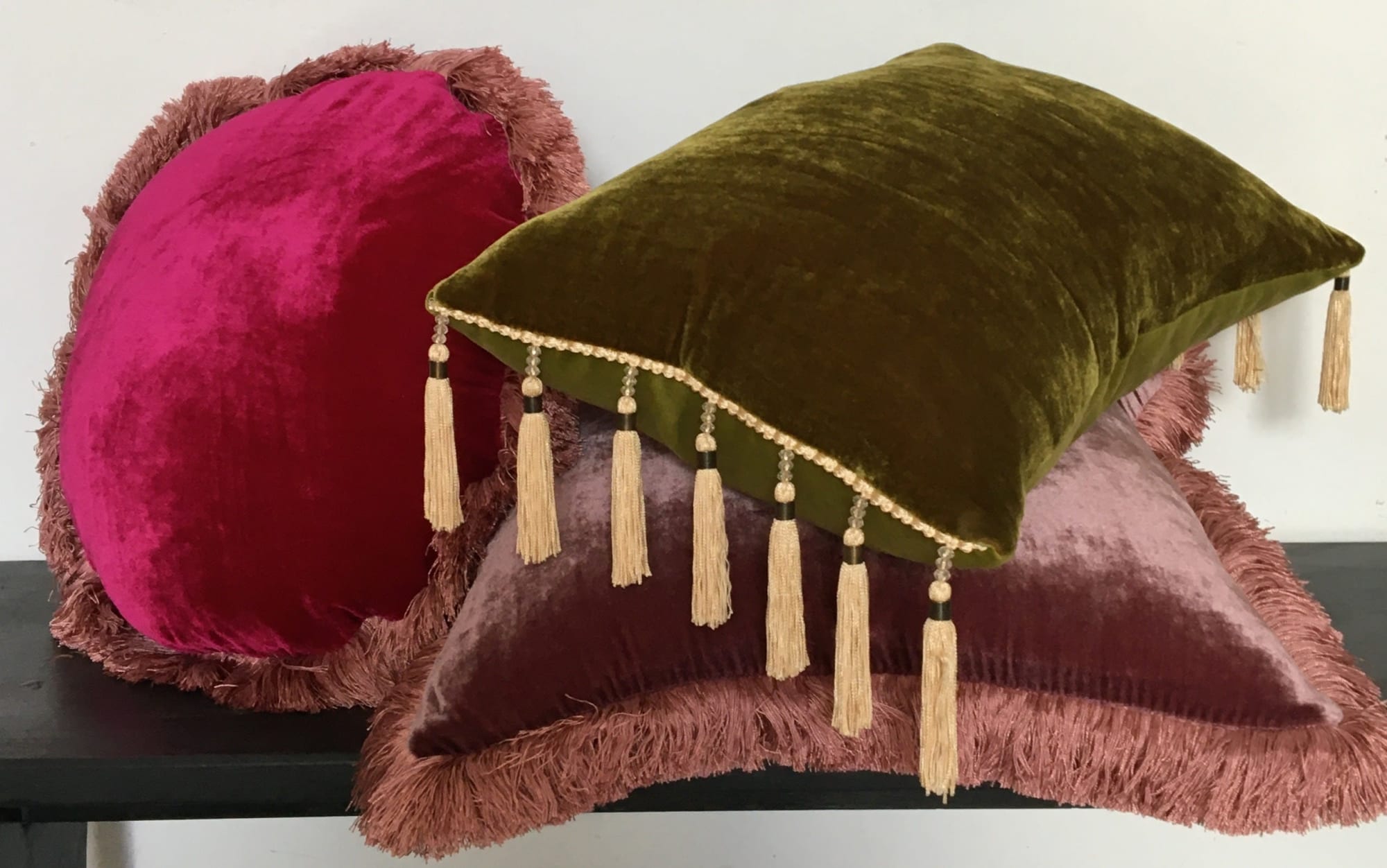 Chartreuse store velvet pillows