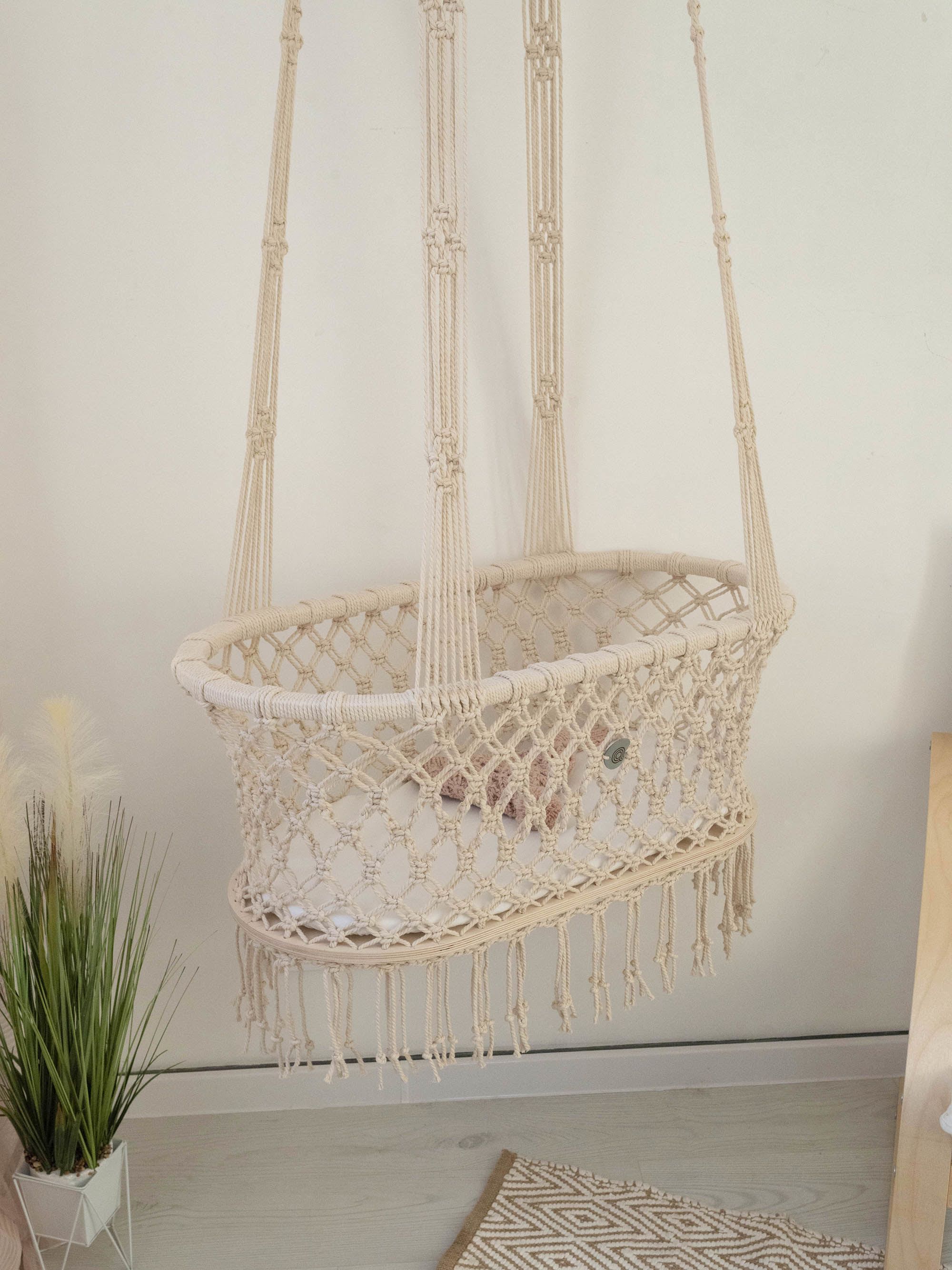 Macrame Baby Swing, 100% Organic Cotton