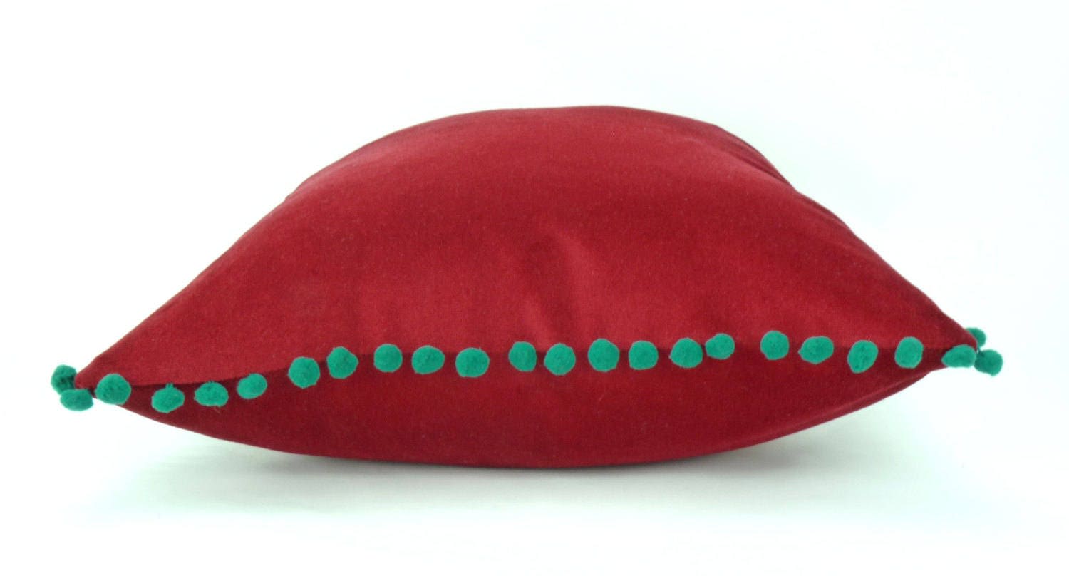 Red and hot sale green pillows