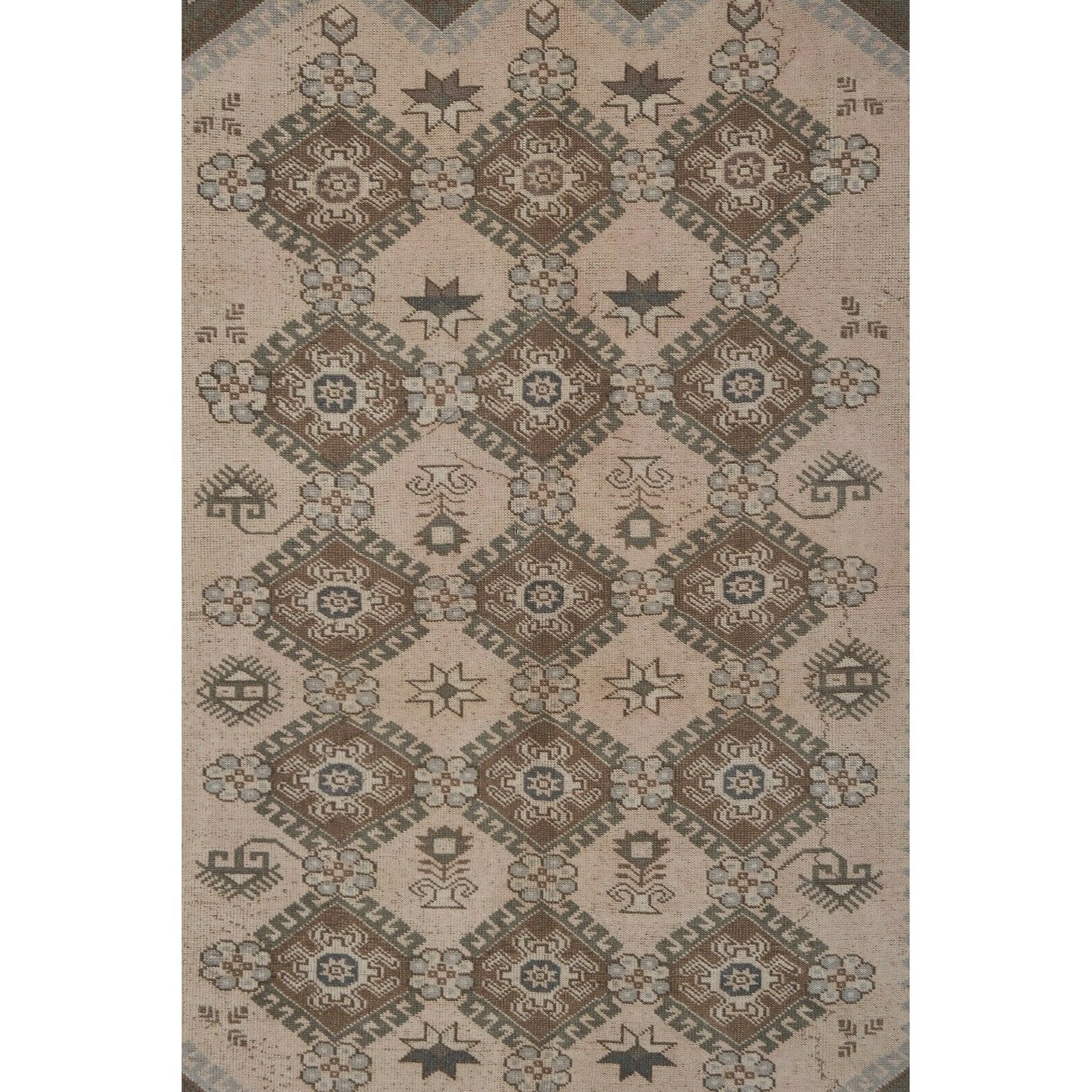 Antibes Wool and Viscose Hand-Knotted Rust Brown Rug Swatch 12x18