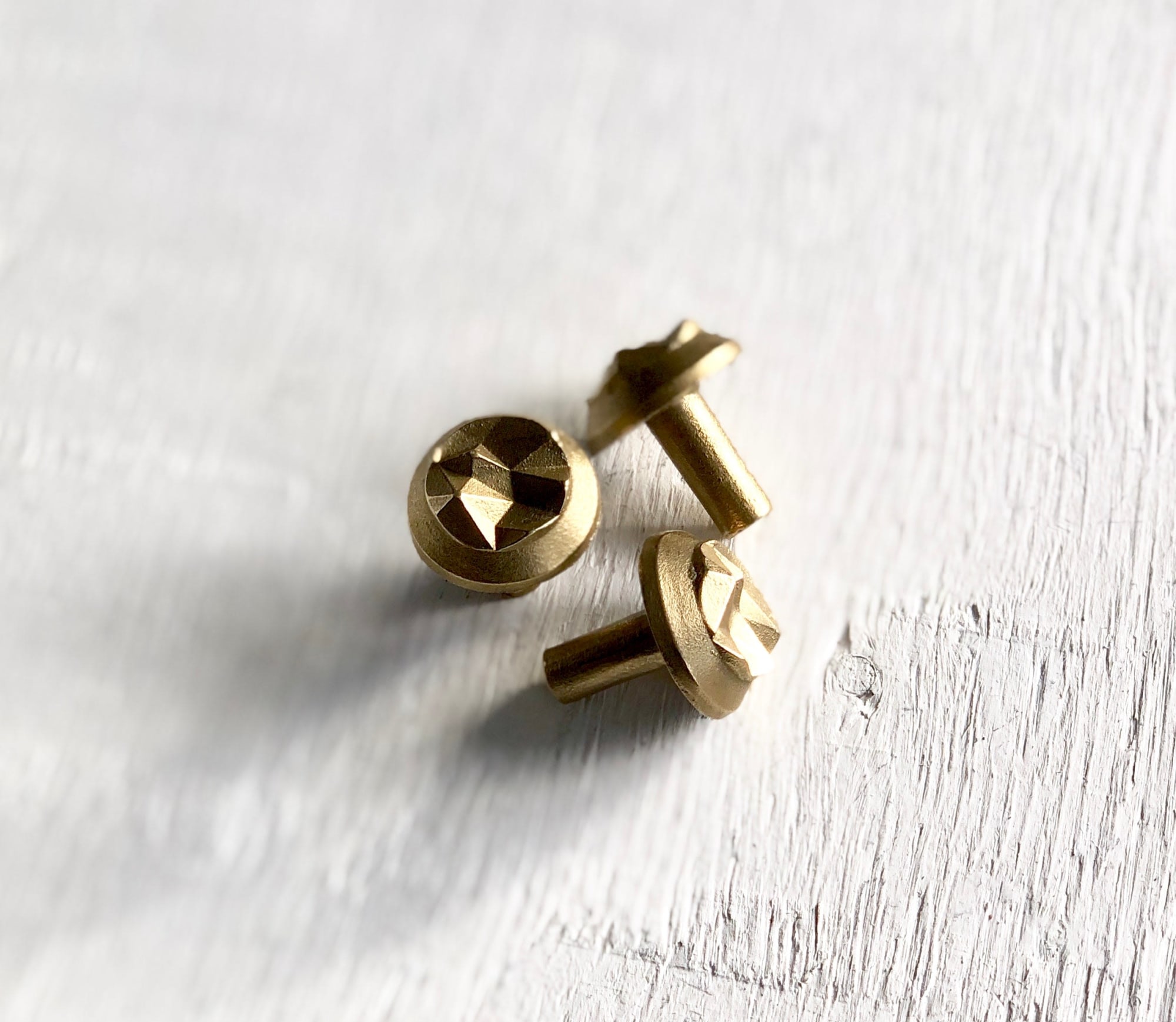 NIKA series cast bronze knob, various finishes. by Shayne Fox Hardware