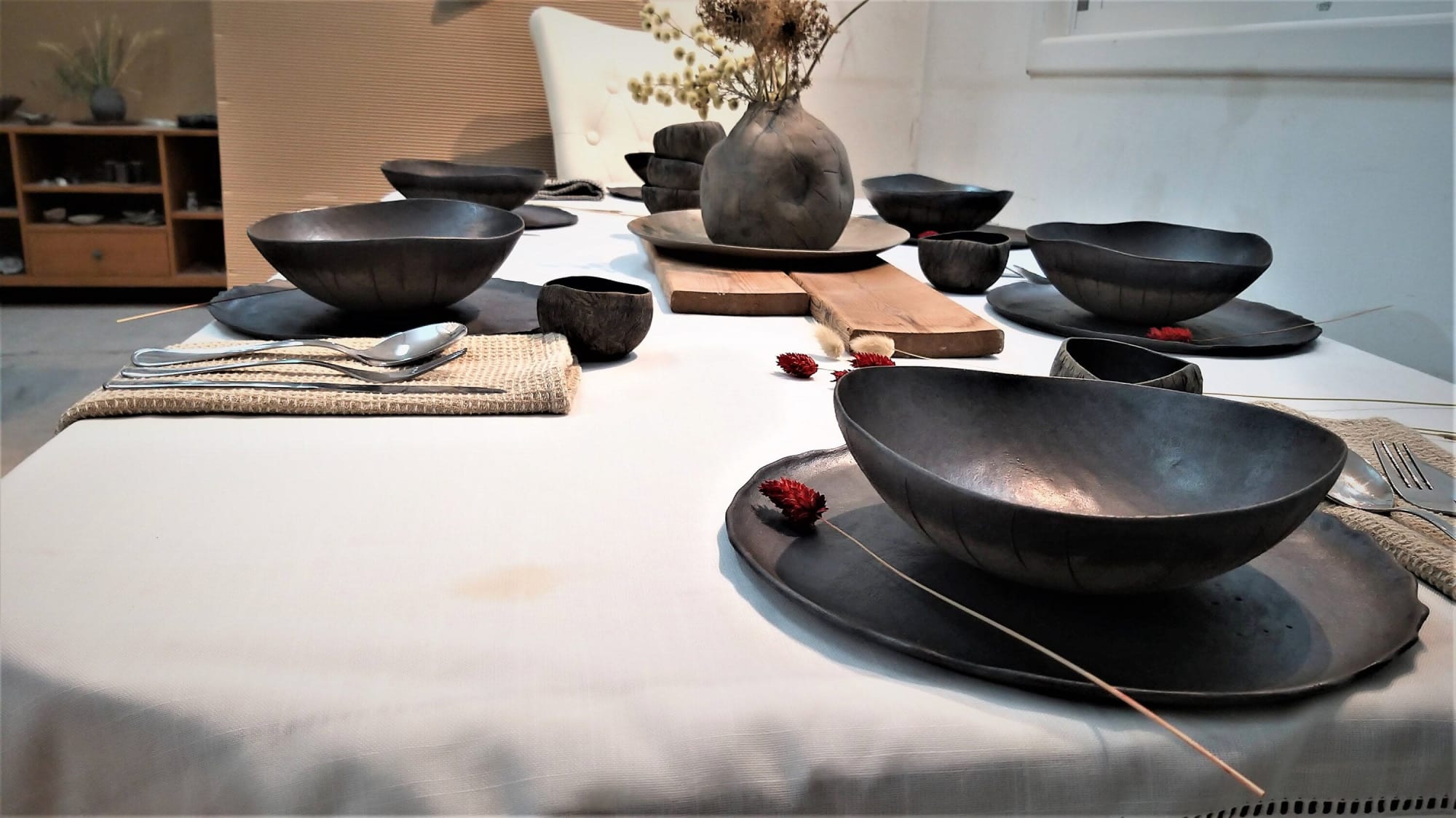 Matte Black Dinnerware Set