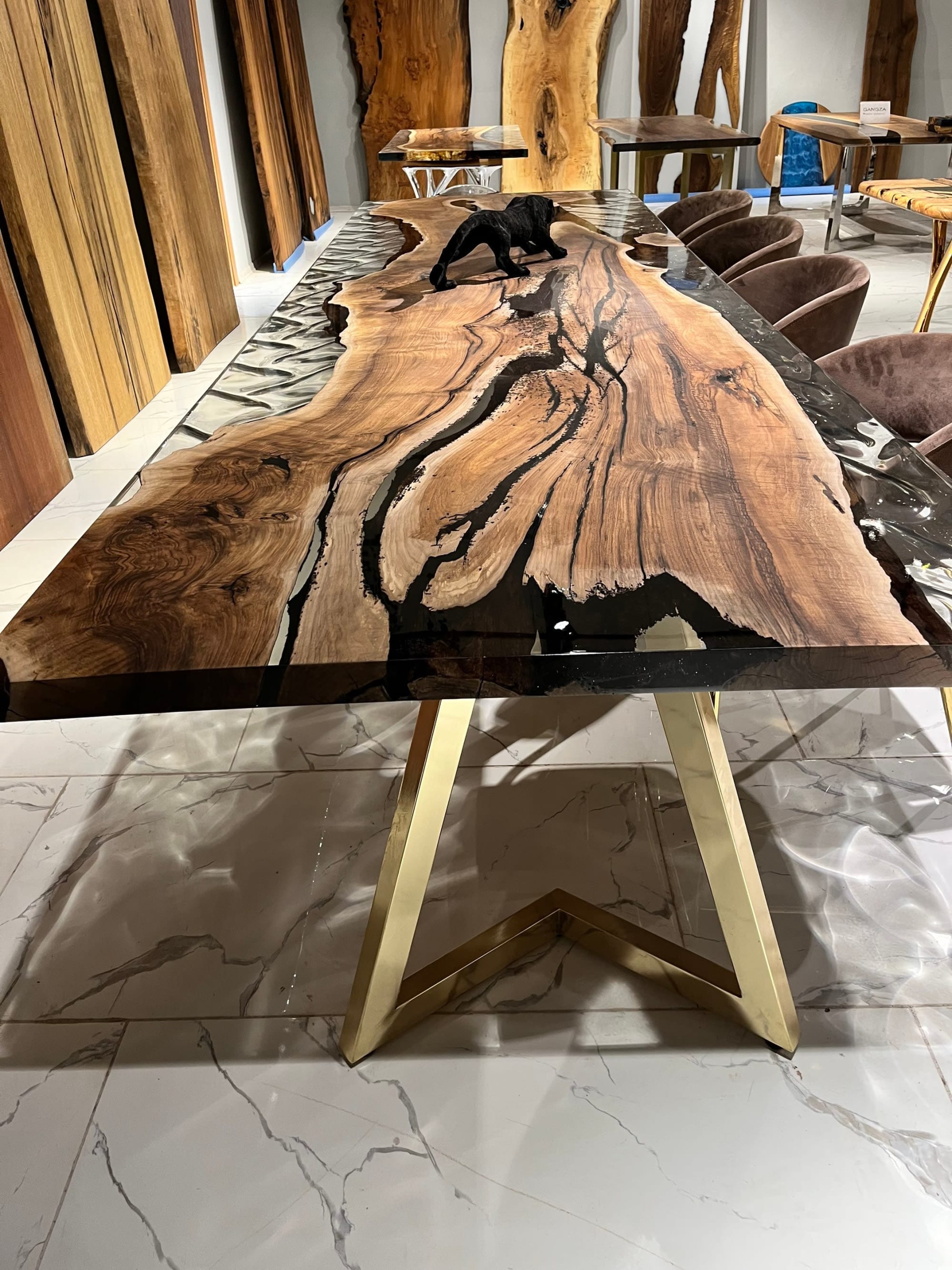 Tables - Custom Epoxy Resin Dining Table Clear Epoxy