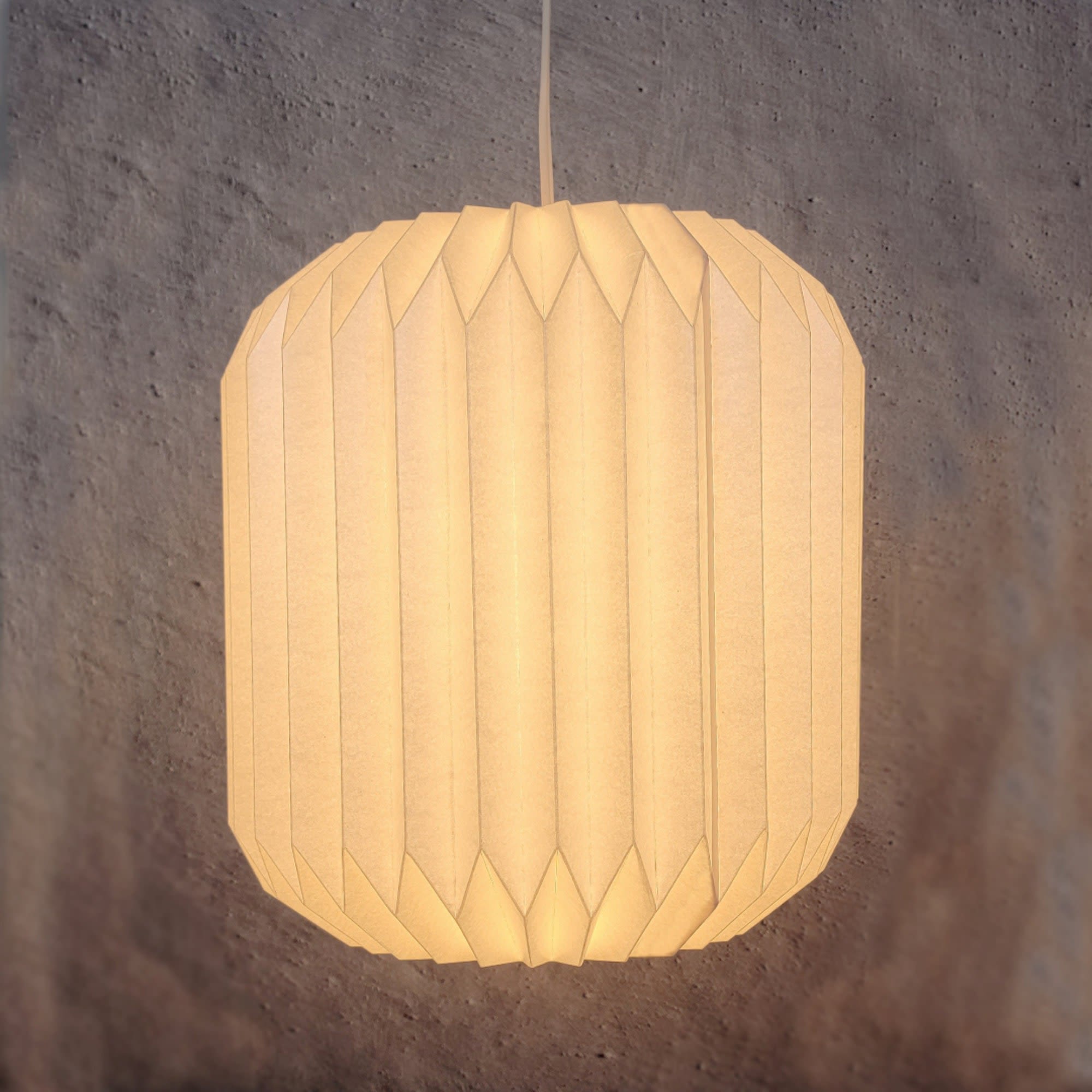 DIY Make a Folded Paper Pendant Lamp Shade 