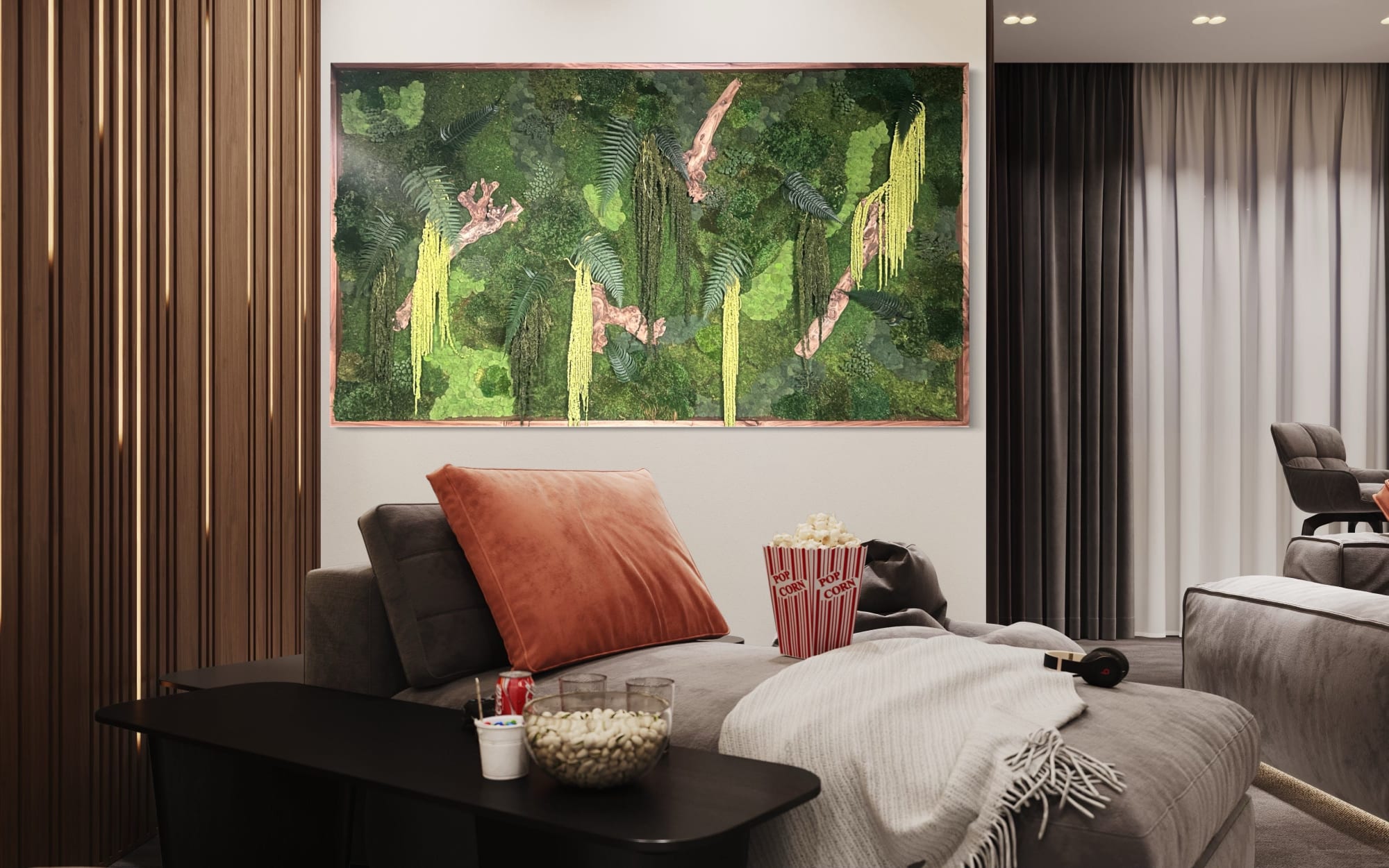 Unexplored Moss Forest | Premium Handmade Wall Sculptures 15 x 45 / 2