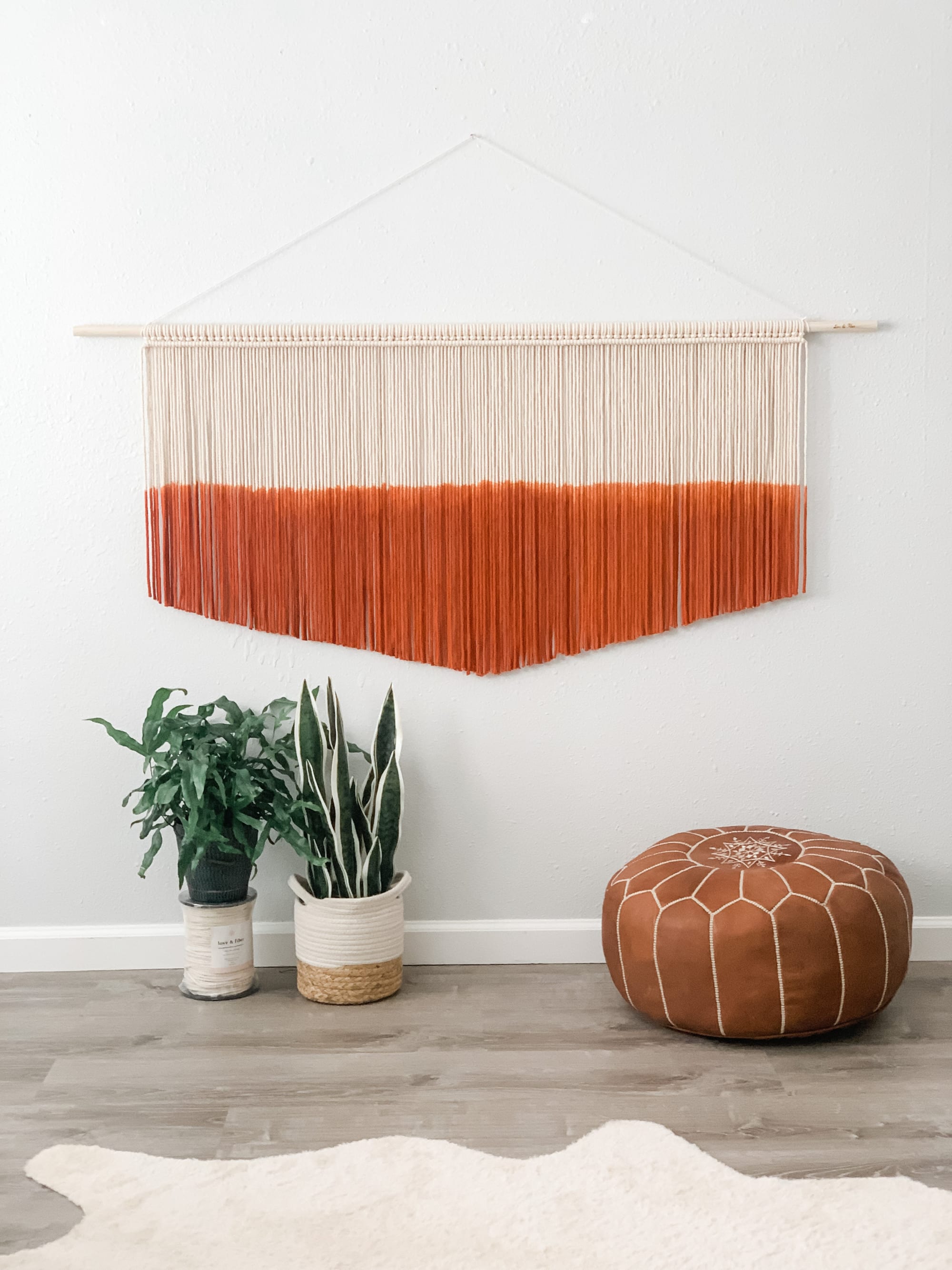 Large Modern Black Dyed Macrame Wall Hanging by Love & Fiber at San Diego,  San Diego