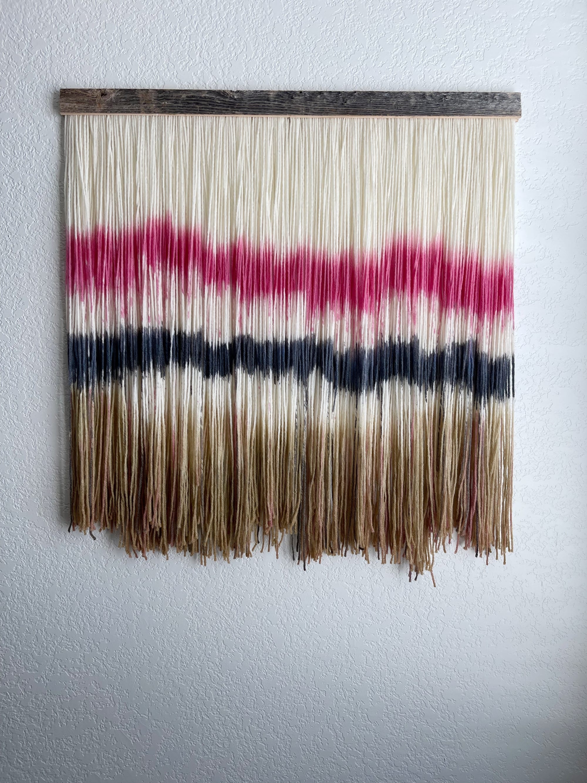 Abstract dip dye wall hanging by Mpwovenn Fiber Art by Mindy