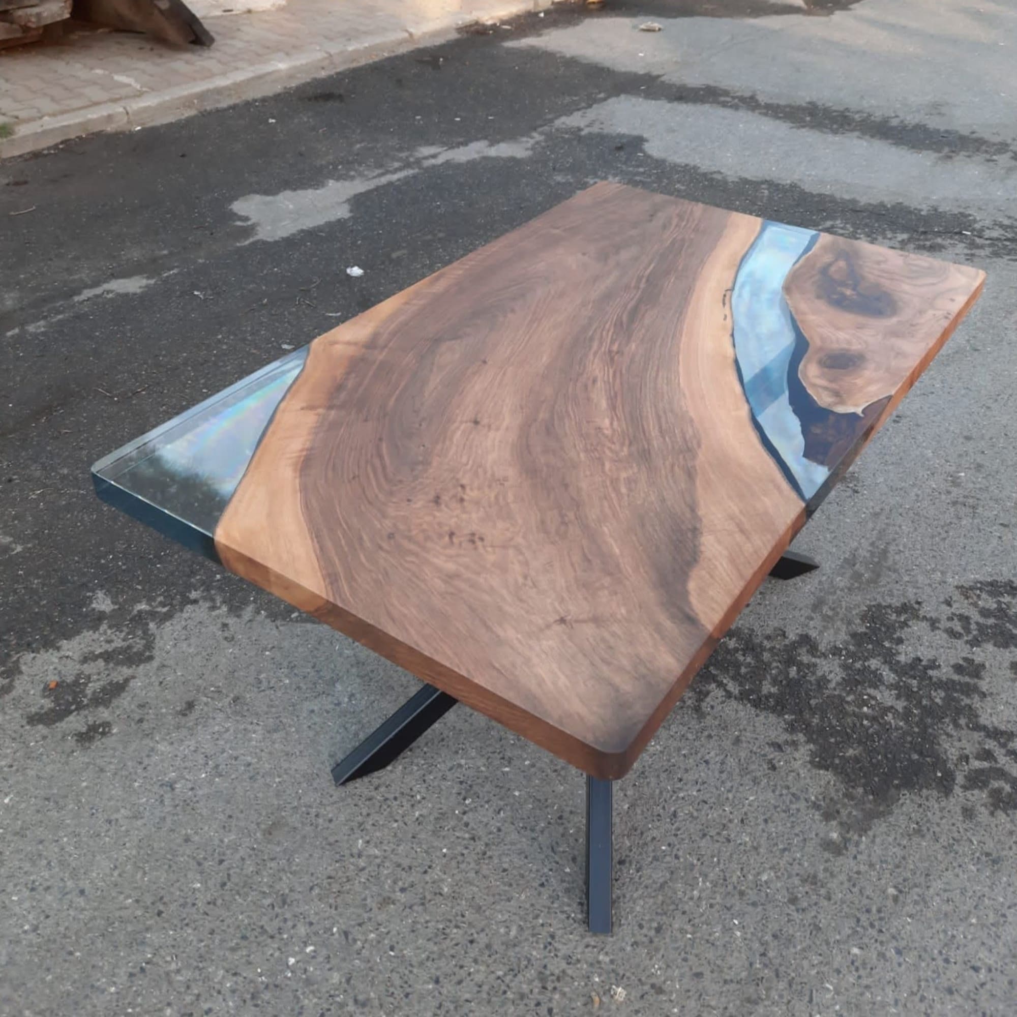 Ultra Clear Epoxy Table by Ironscustomwood