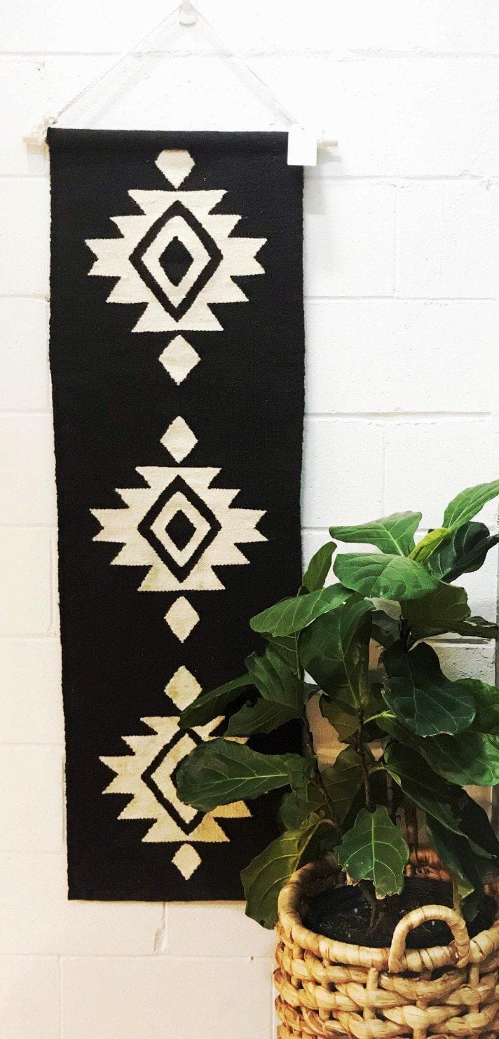 Black Bella Handwoven Wall Hanging Tapestry