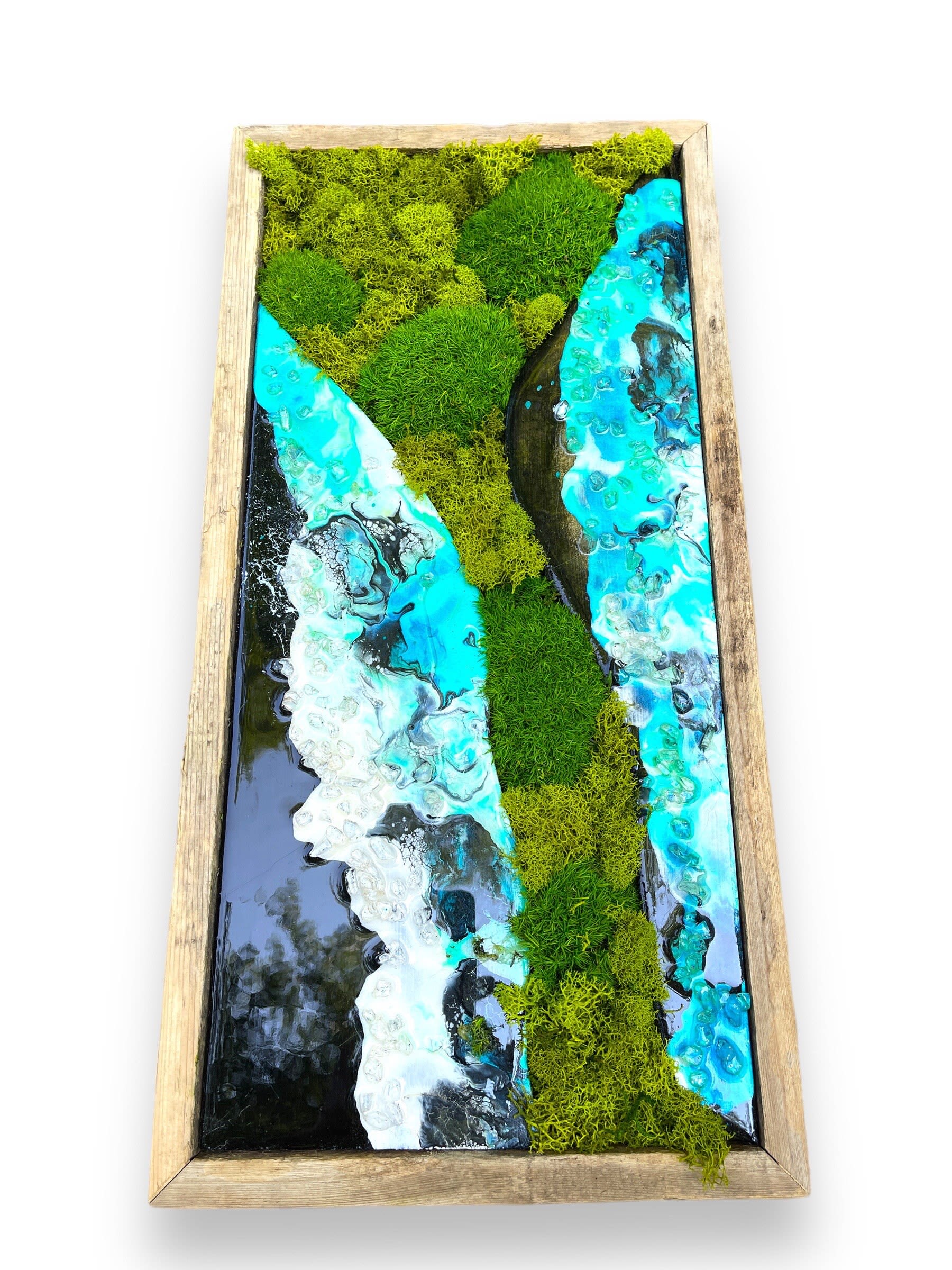 Organic Modern Wall Art Moss Geode-Inspired Resin with Glass by Sarah  Montgomery