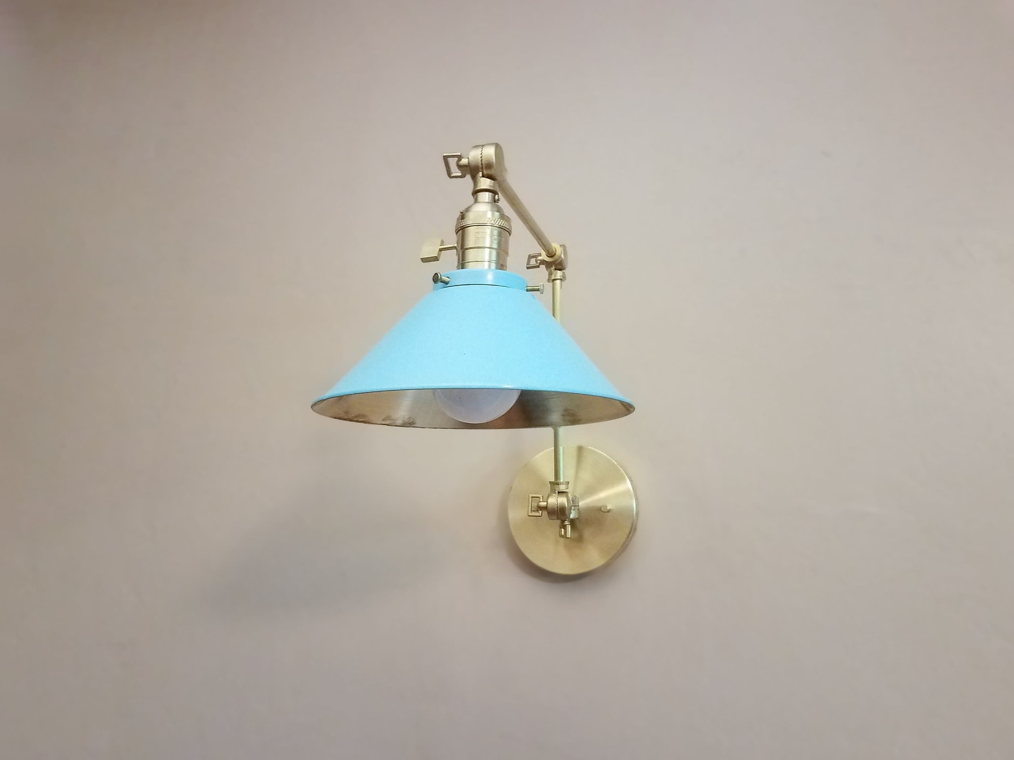 Turquoise store wall sconces