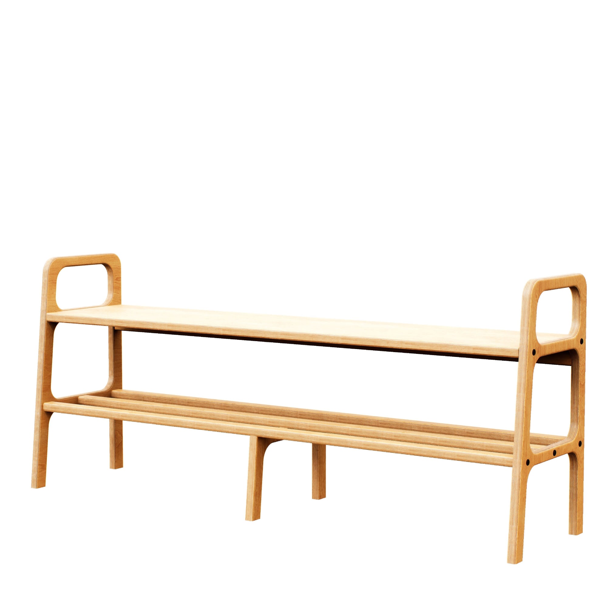 Mid century best sale shoe rack bench