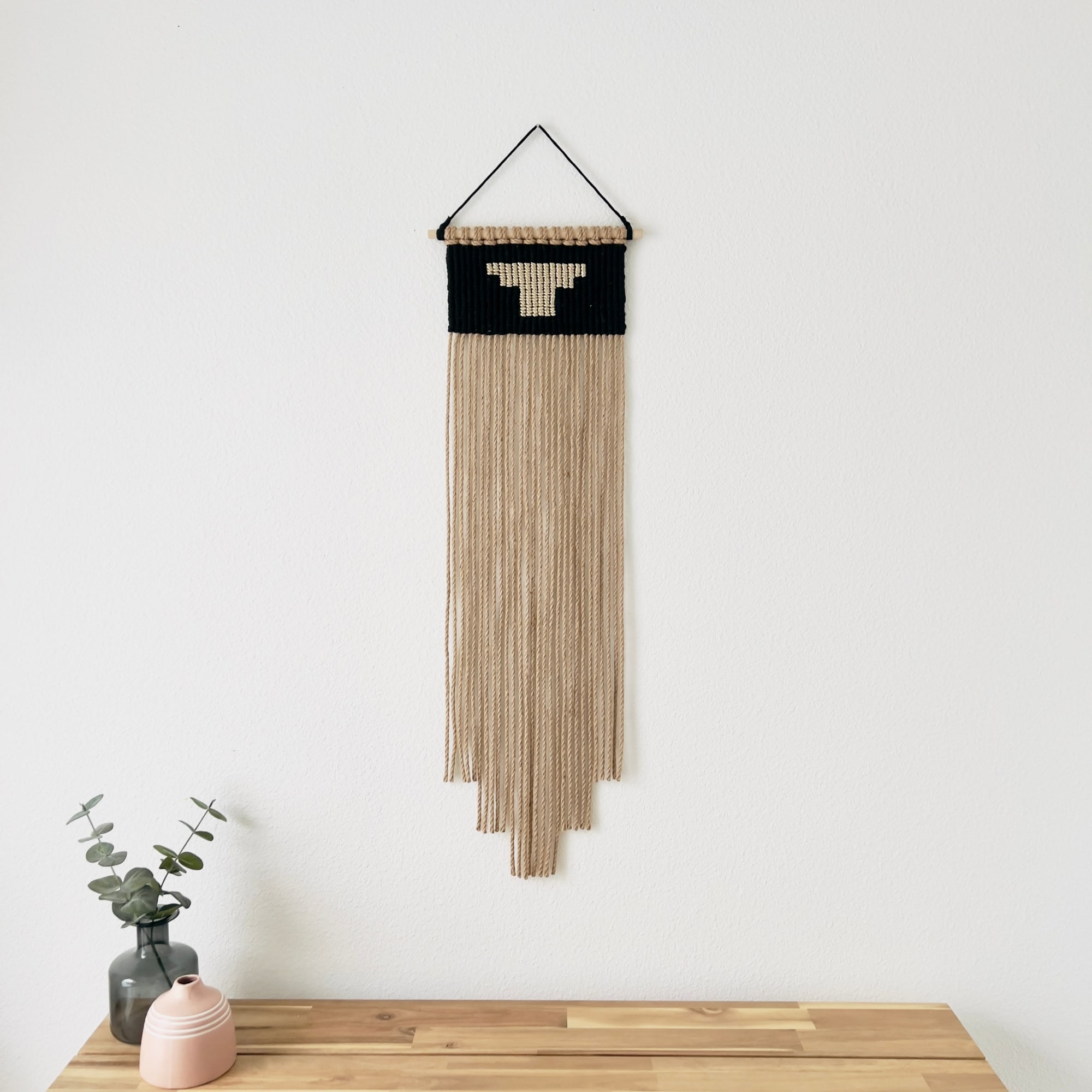 Tall Rustic Woven Jute Tapestry - Amara by YASHI DESIGNS by Bharti ...