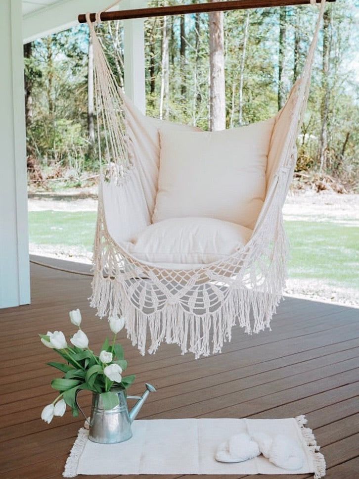 Crochet hanging clearance chair