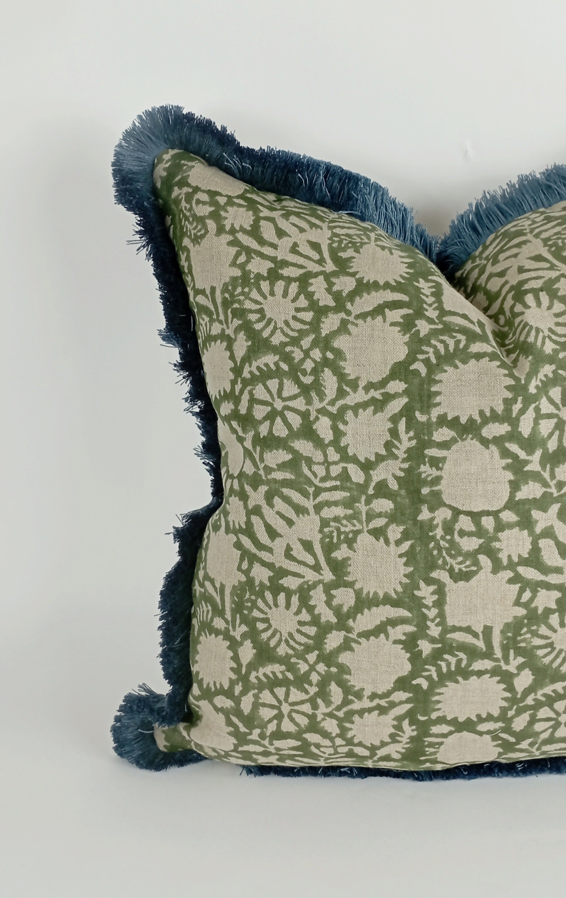 Green 2024 floral pillow