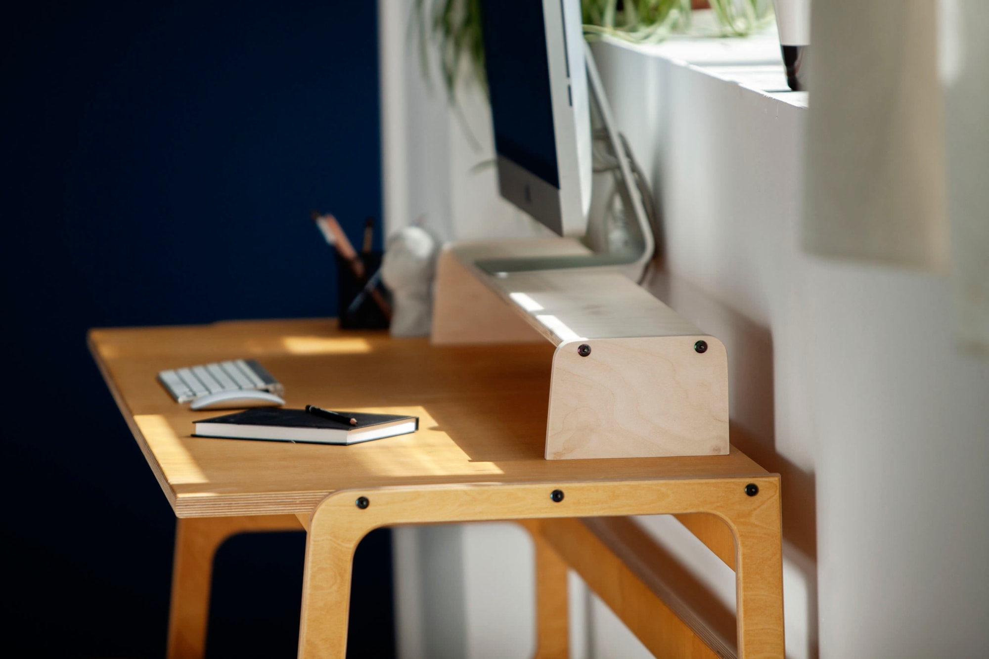 Oak Wood Monitor Riser, Large Monitor Stand Duet, Natural Ecological Desk  Accessories, Computer Stand Desk Shelf 