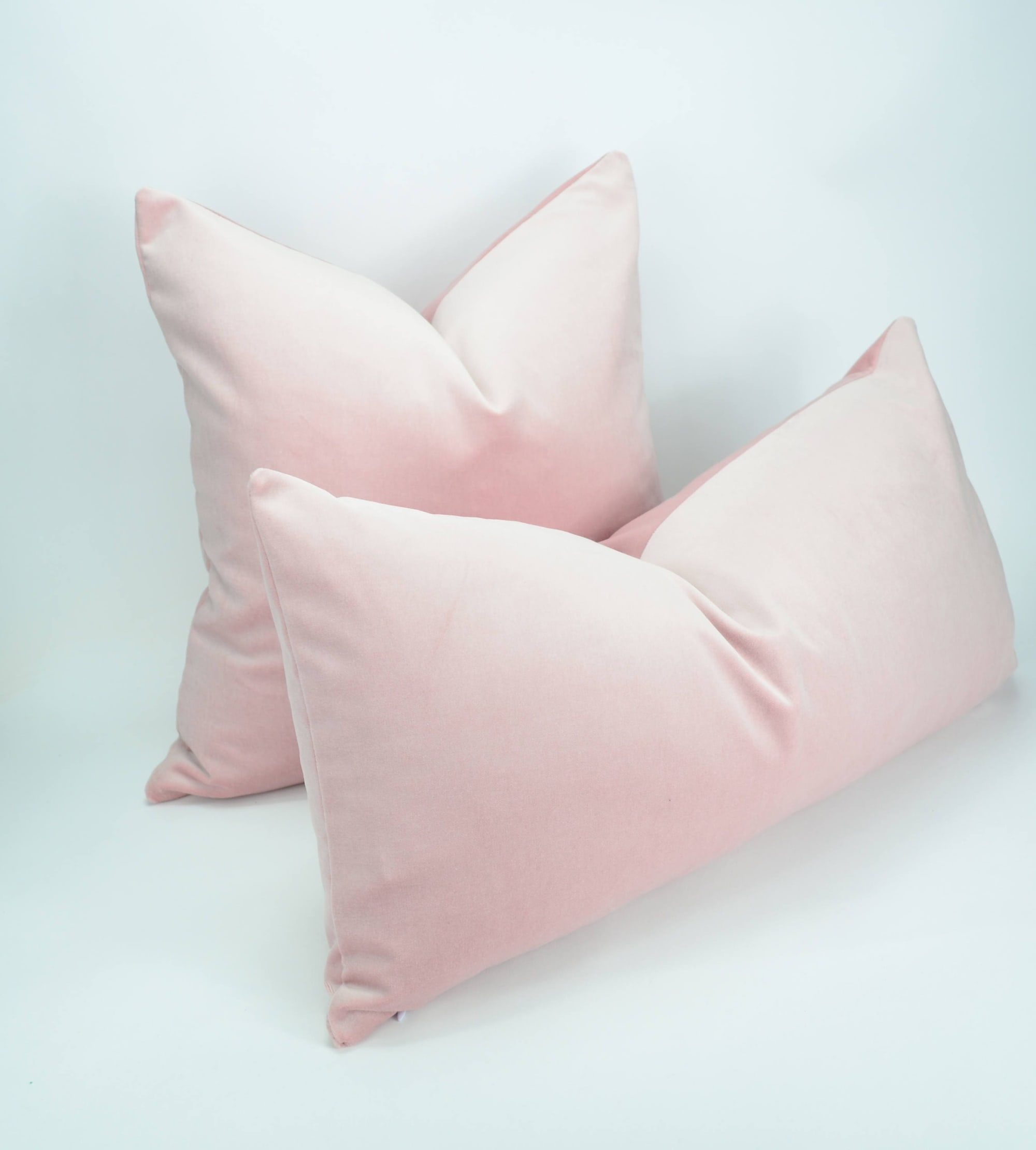 Blush velvet outlet pillows