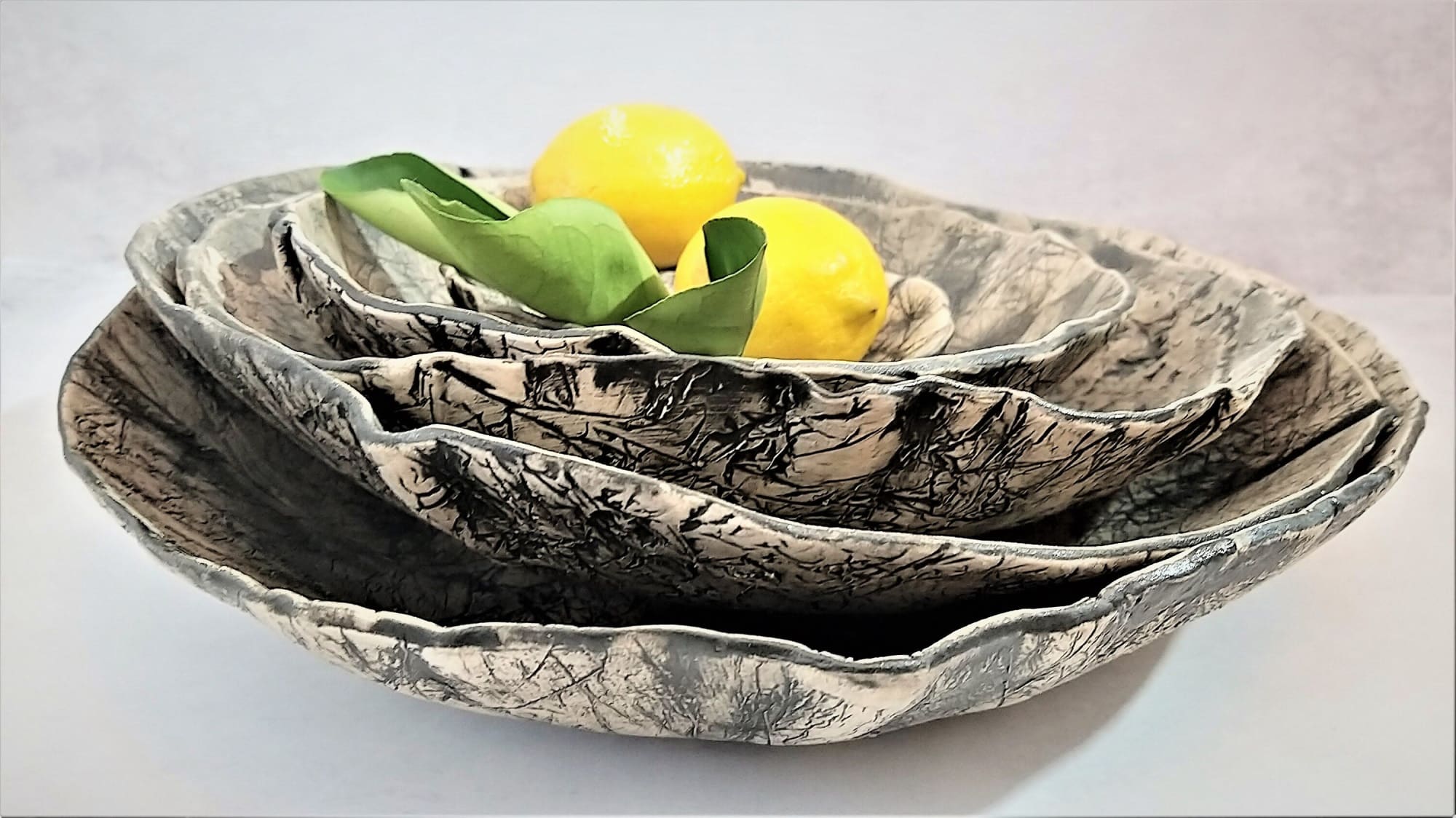 Unique Ceramic Fruit Bowl: Extra Large 5-13 Inch Modern Pottery Bowl for  Fruit Serving and Big Decorative Display