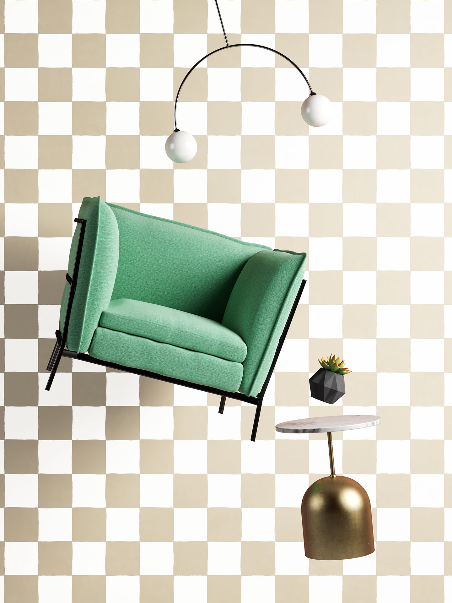 Green And White Fabric, Wallpaper and Home Decor