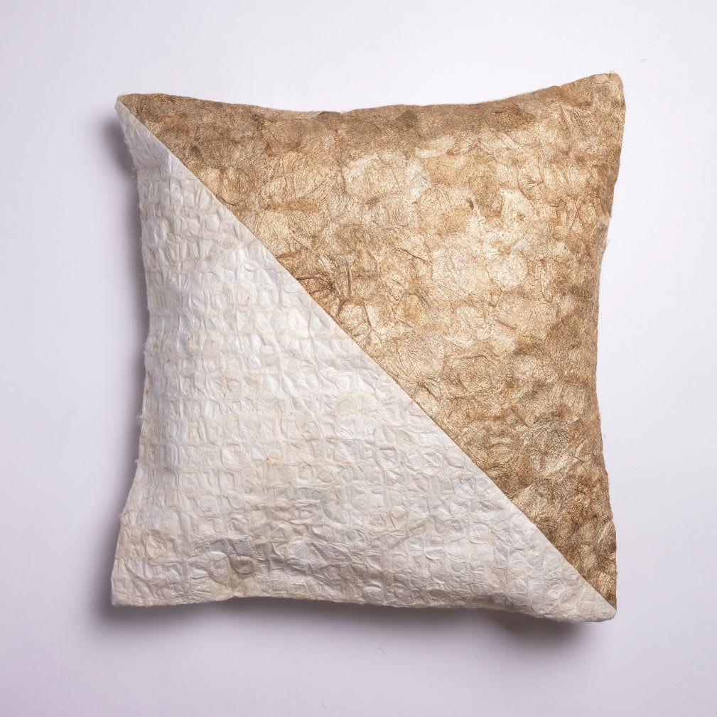 Natural Mulberry Silk Throw Pillow - 18x18 by Tanana Madagascar