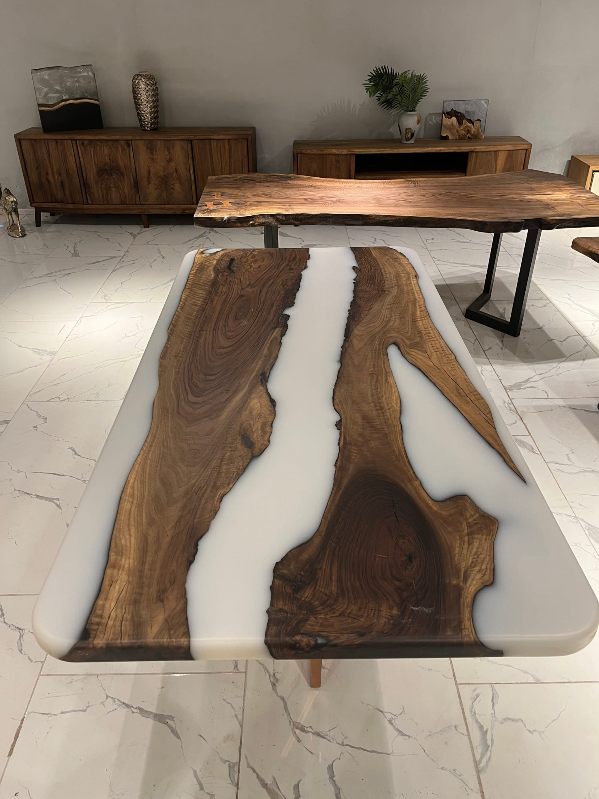 White deals epoxy table