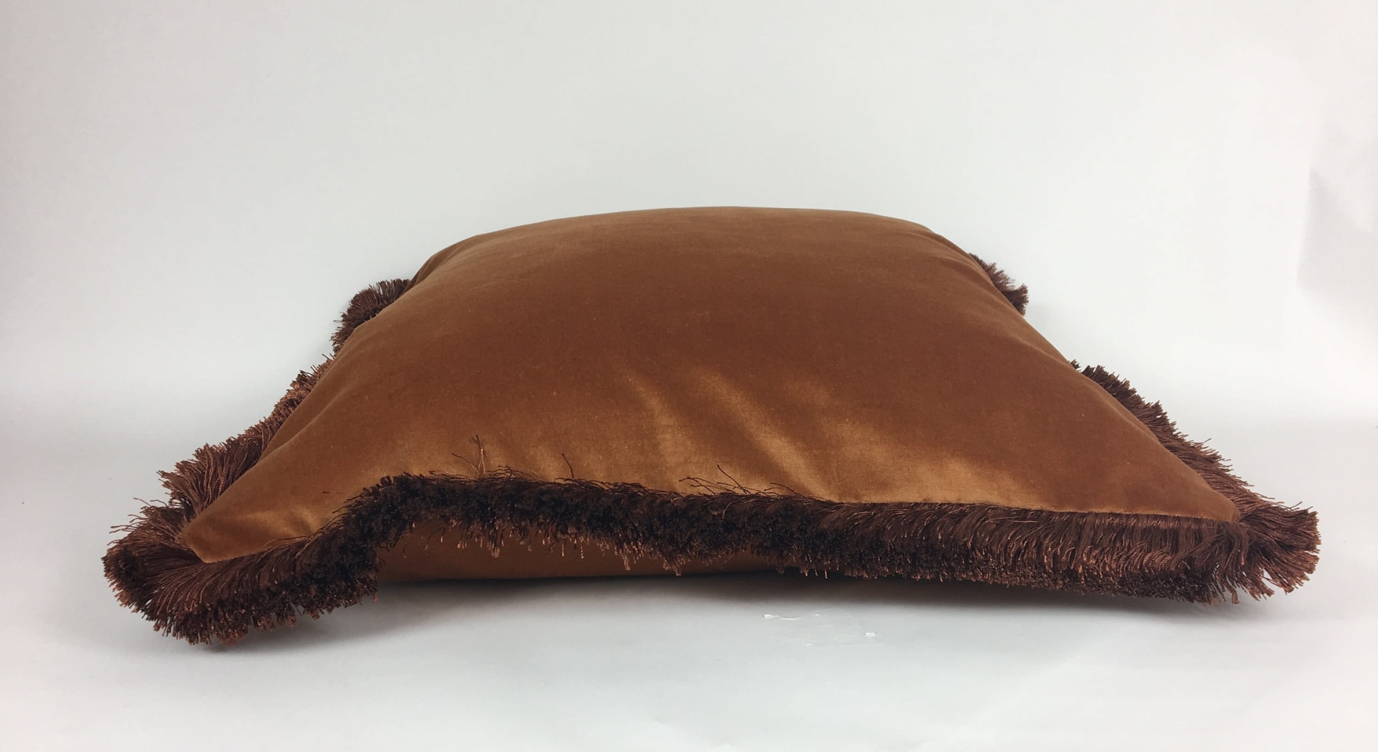 Long Lumbar Pillow // Rust Velvet Pillow Cover // Copper Velvet