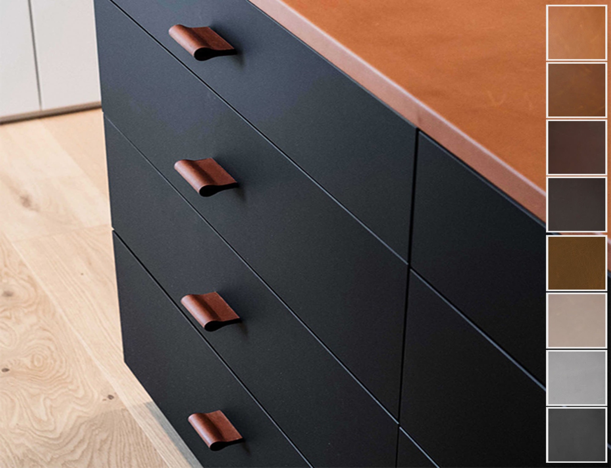 Leather Drawer Pulls Milano Pure Vintage By Minimaro Luxury Furniture Handles Weser Hardware