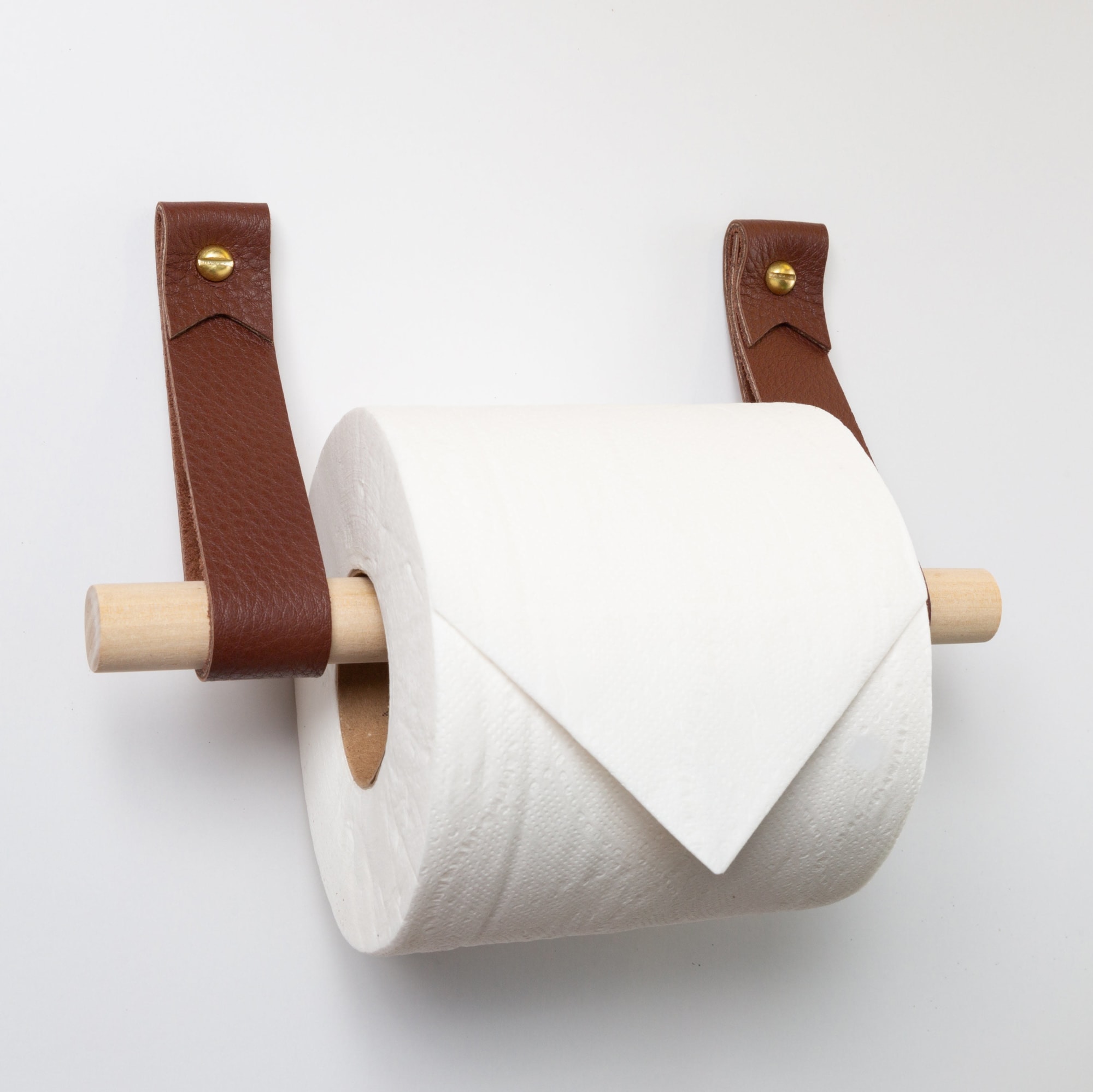 Toilet Paper Holder Kit [Flag End] by Keyaiira leather + fiber at