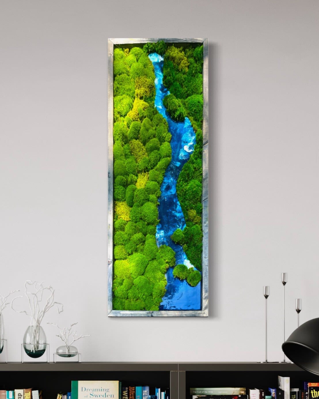 Moss Wall Art, Ocean Resin Art, Preserved Moss, Resin Wall by Sarah  Montgomery