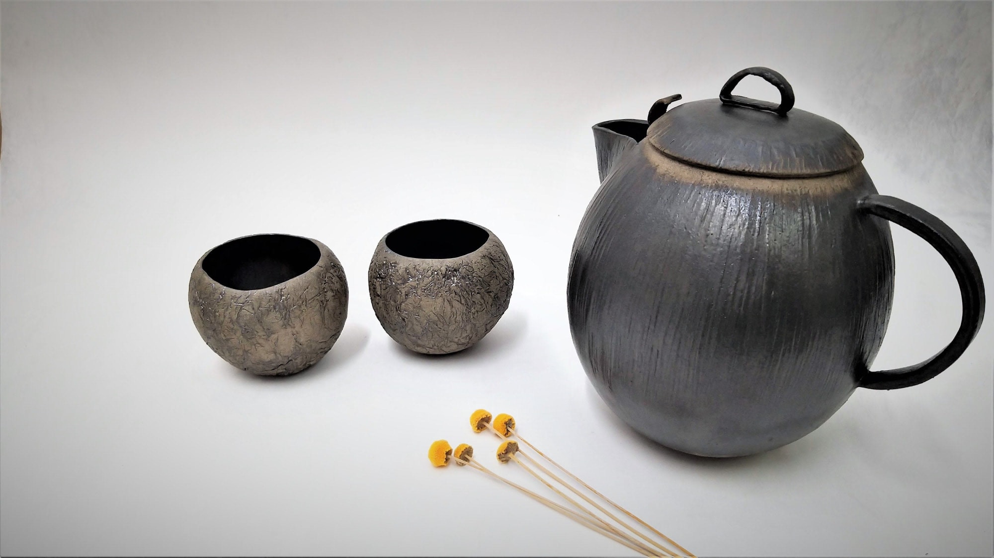 Handmade Ceramic Tea Set with Teapot and Cups by YomYomceramic