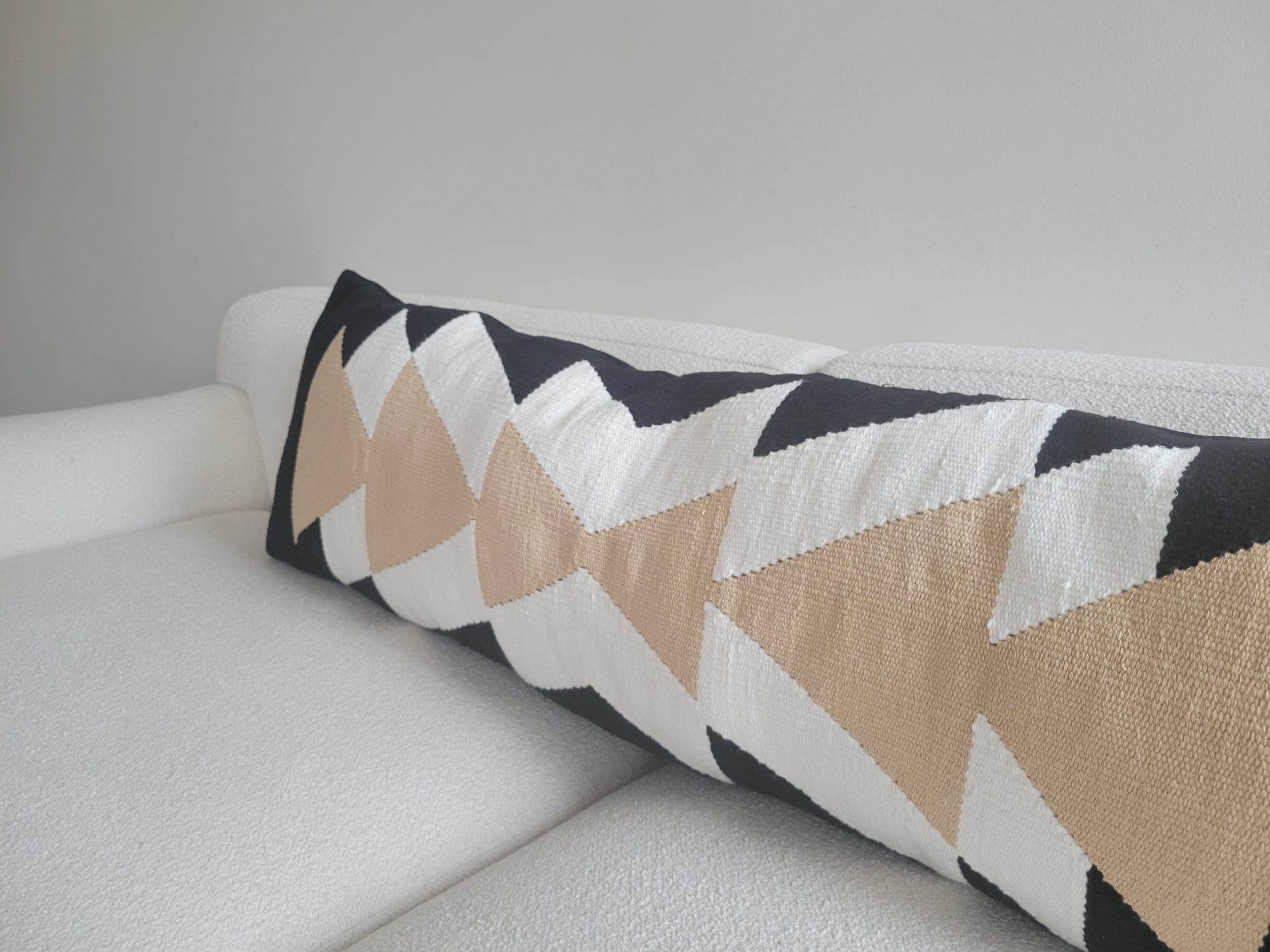 Passion Handwoven Extra Long Lumbar Pillow Cover by Mumo Toronto Inc