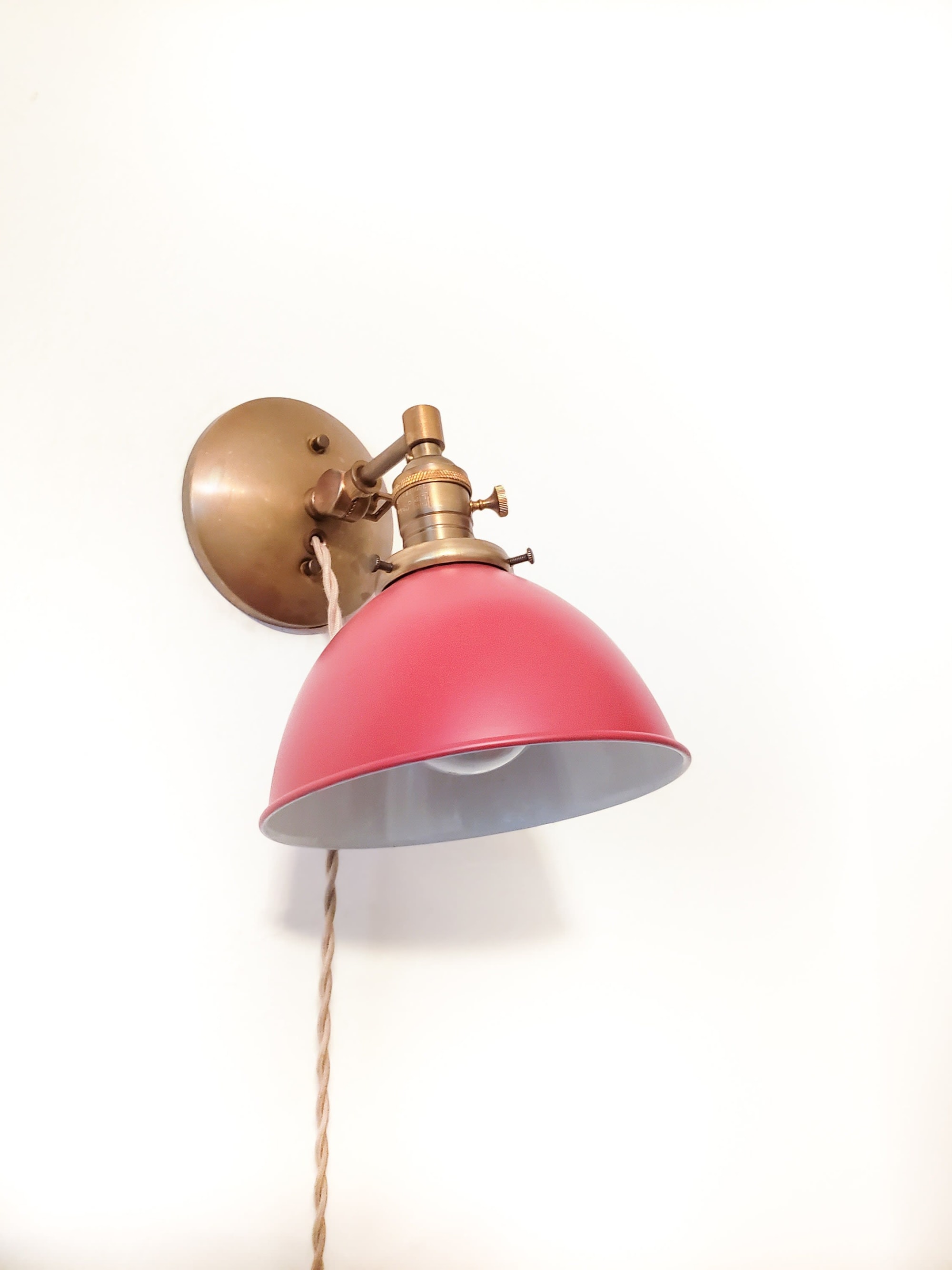 Adjustable Bedside Reading Wall Light, Antique Brass & Matte by Retro Steam  Works