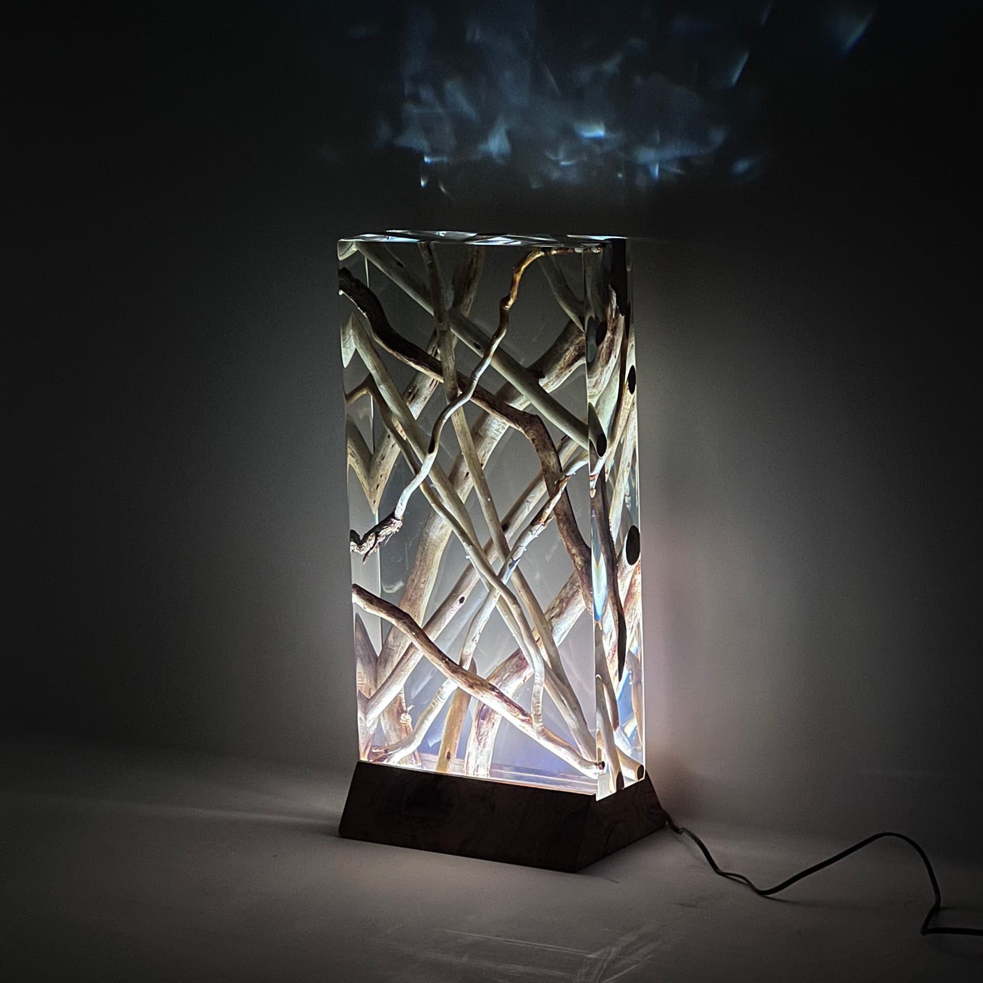 Epoxy Wood Resin Lamp - Epoxy Lamp - Gift - Epoxy Resin Art by