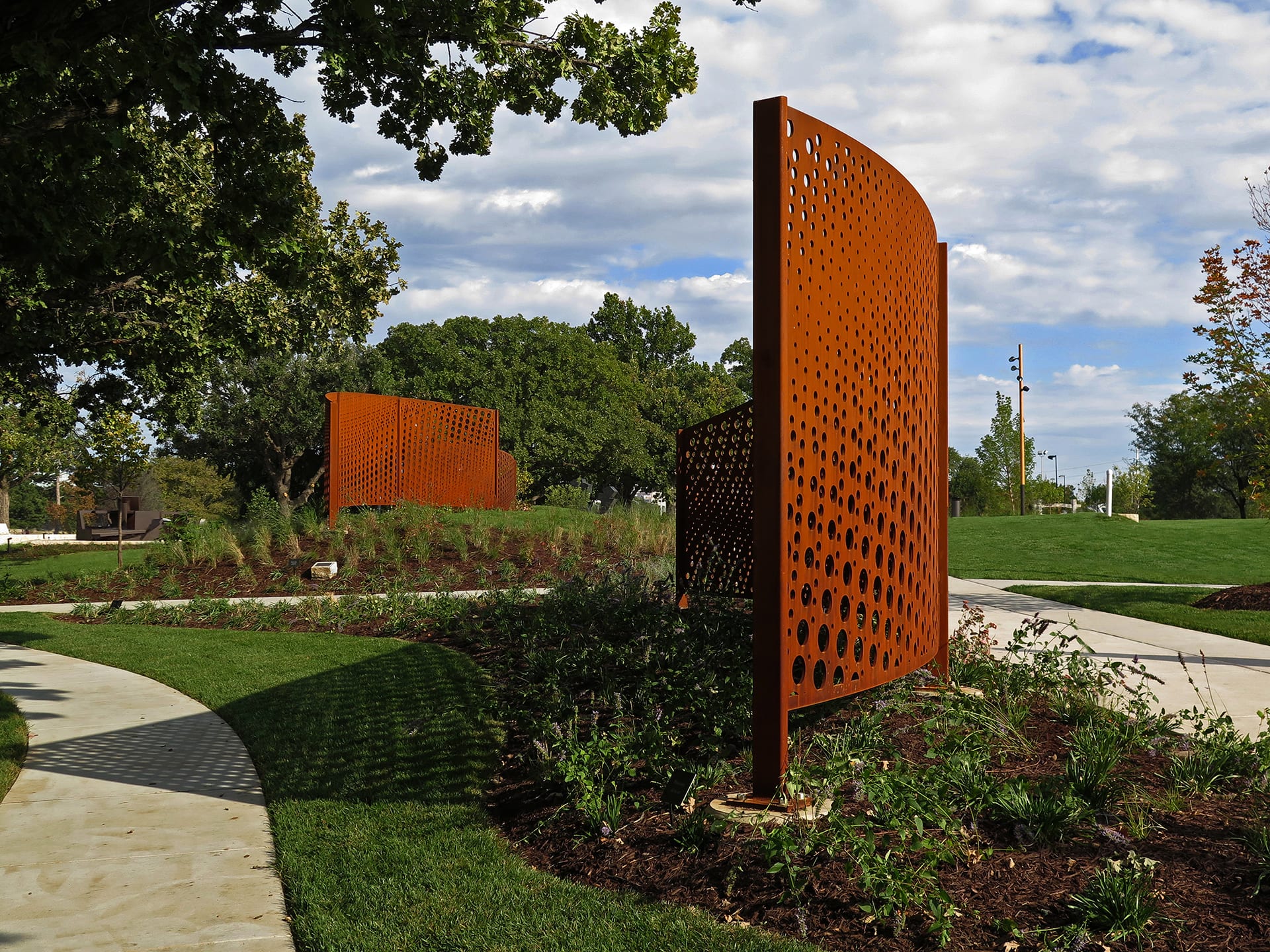 WAM Wind Screens by Vicki Scuri SiteWorks seen at Wichita Art Museum