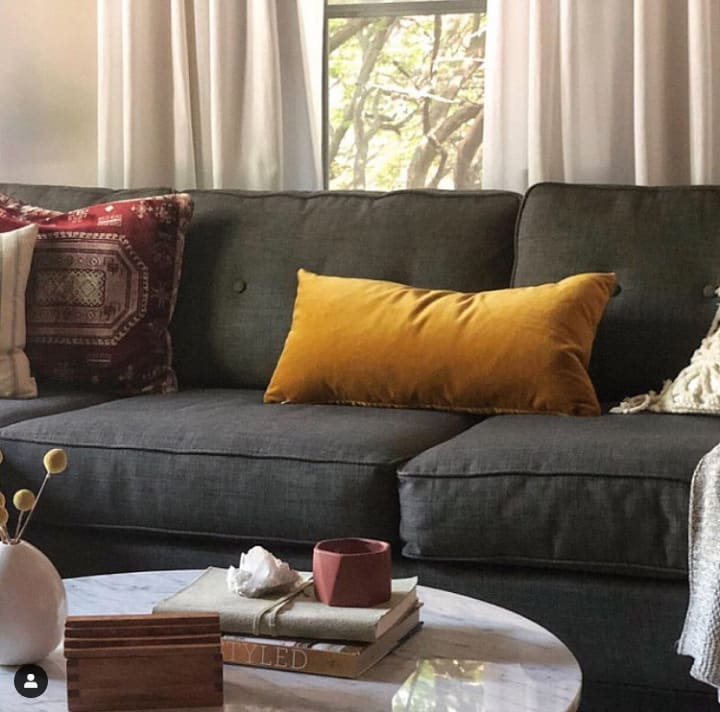 Mustard velvet pillow by velvet + linen Wescover Pillows