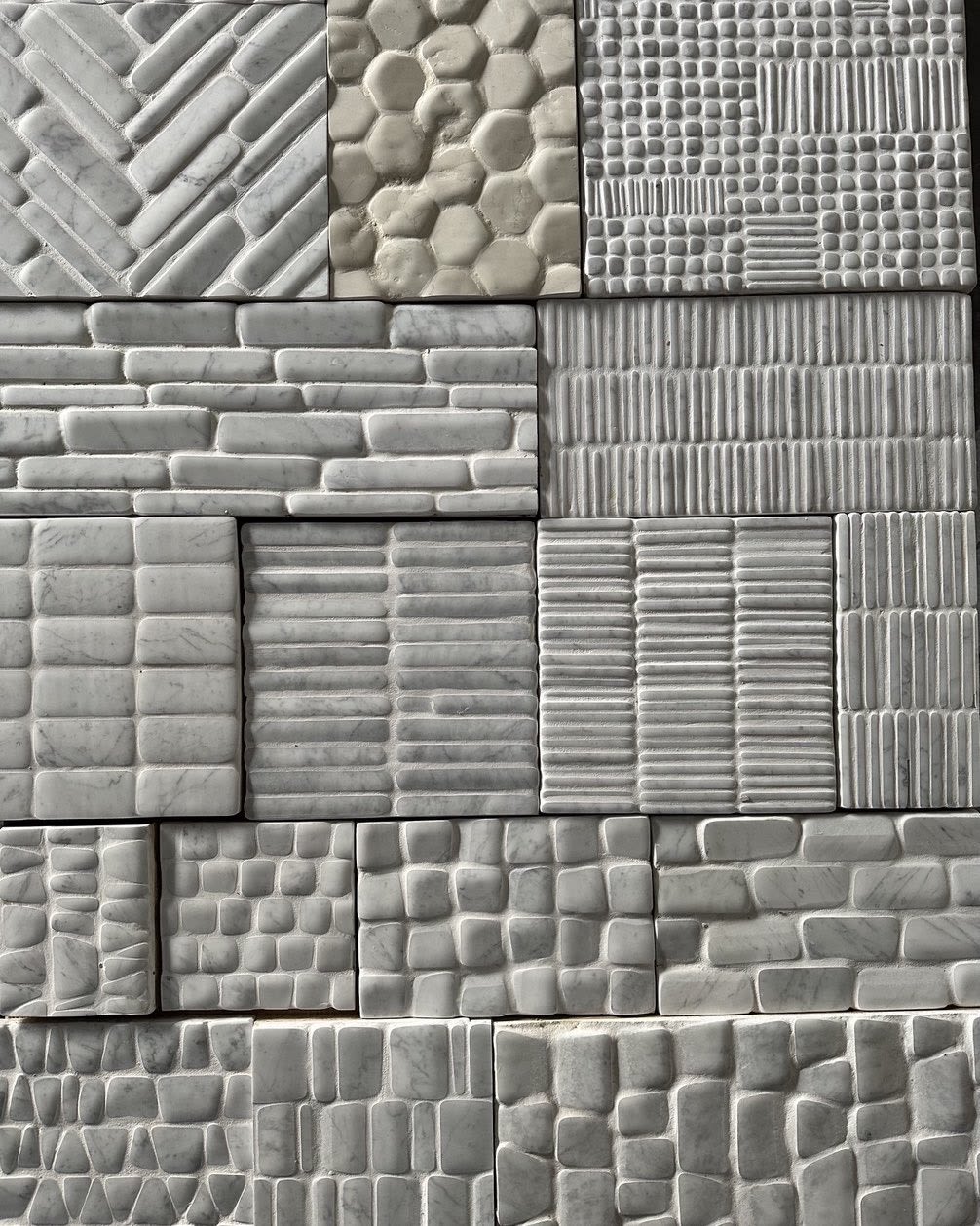 Timeworn Marble Mosaic, genuine aged effect italian stone. by Giovanni