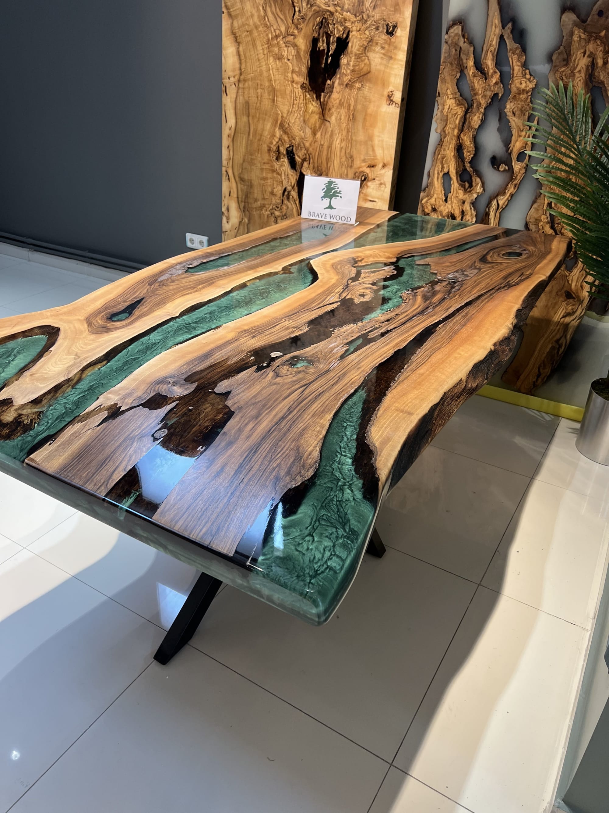 Epoxy coffee table, walnut epoxy table, center table by Brave Wood