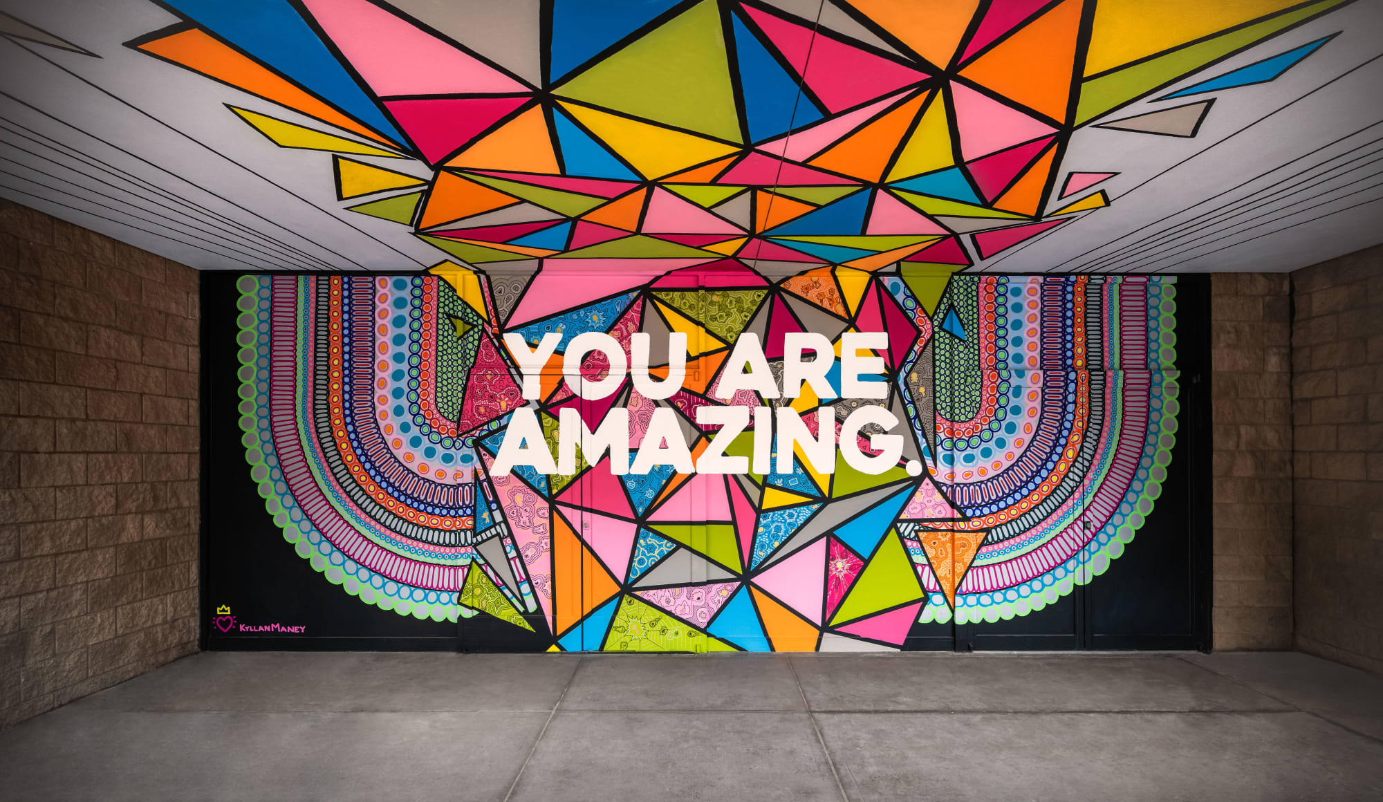 EMBRACING THE AMAZING YOU by Jayarr Steiner at Adams Street Garage, Phoenix Wescover Street Murals