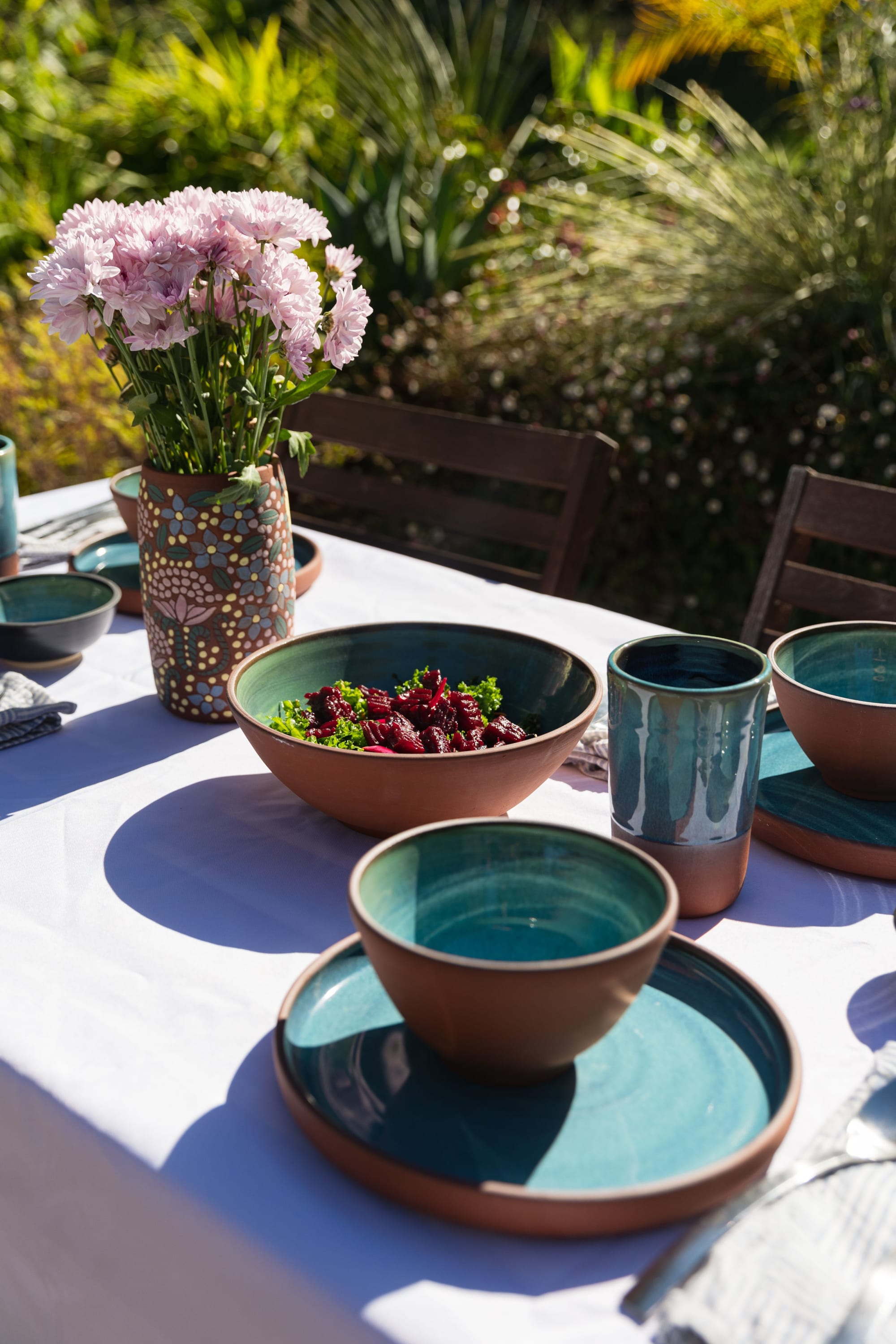 Turquoise Modern Coffee Mug by Tina Fossella Pottery